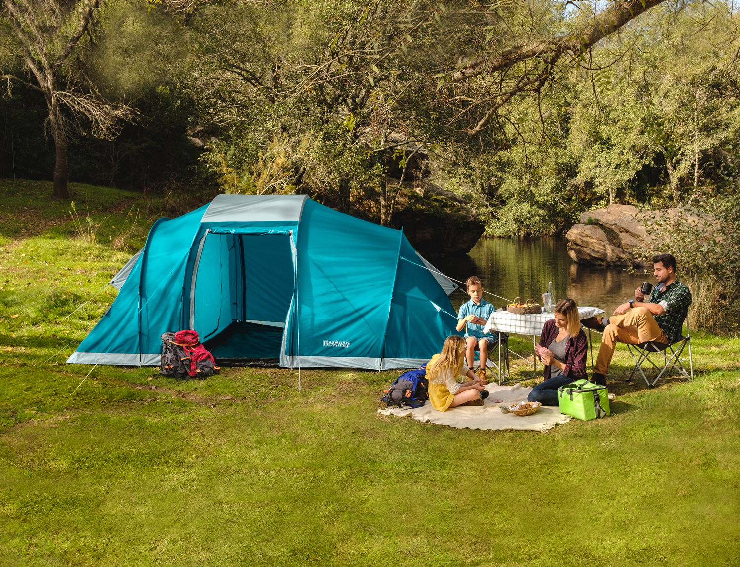 6-Personen-Zelt Family Ground 6 490 x 280 x 200 cm