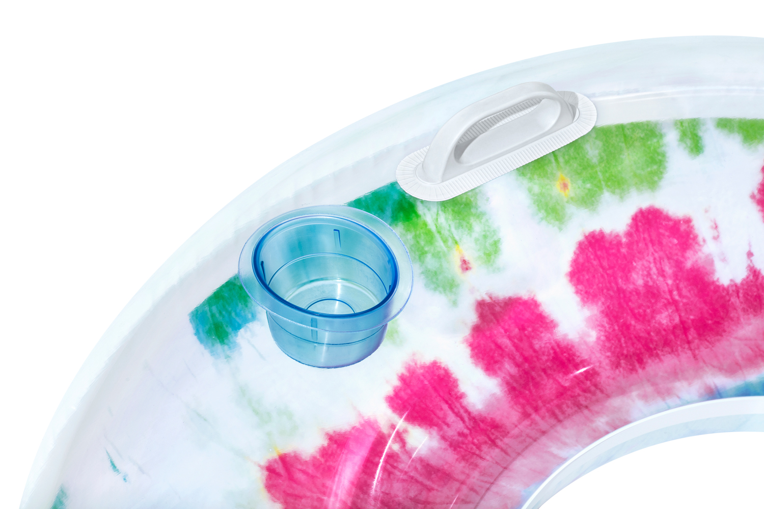 Schwimmring Tie Dye mit Kopfstütze 118 x 117 cm