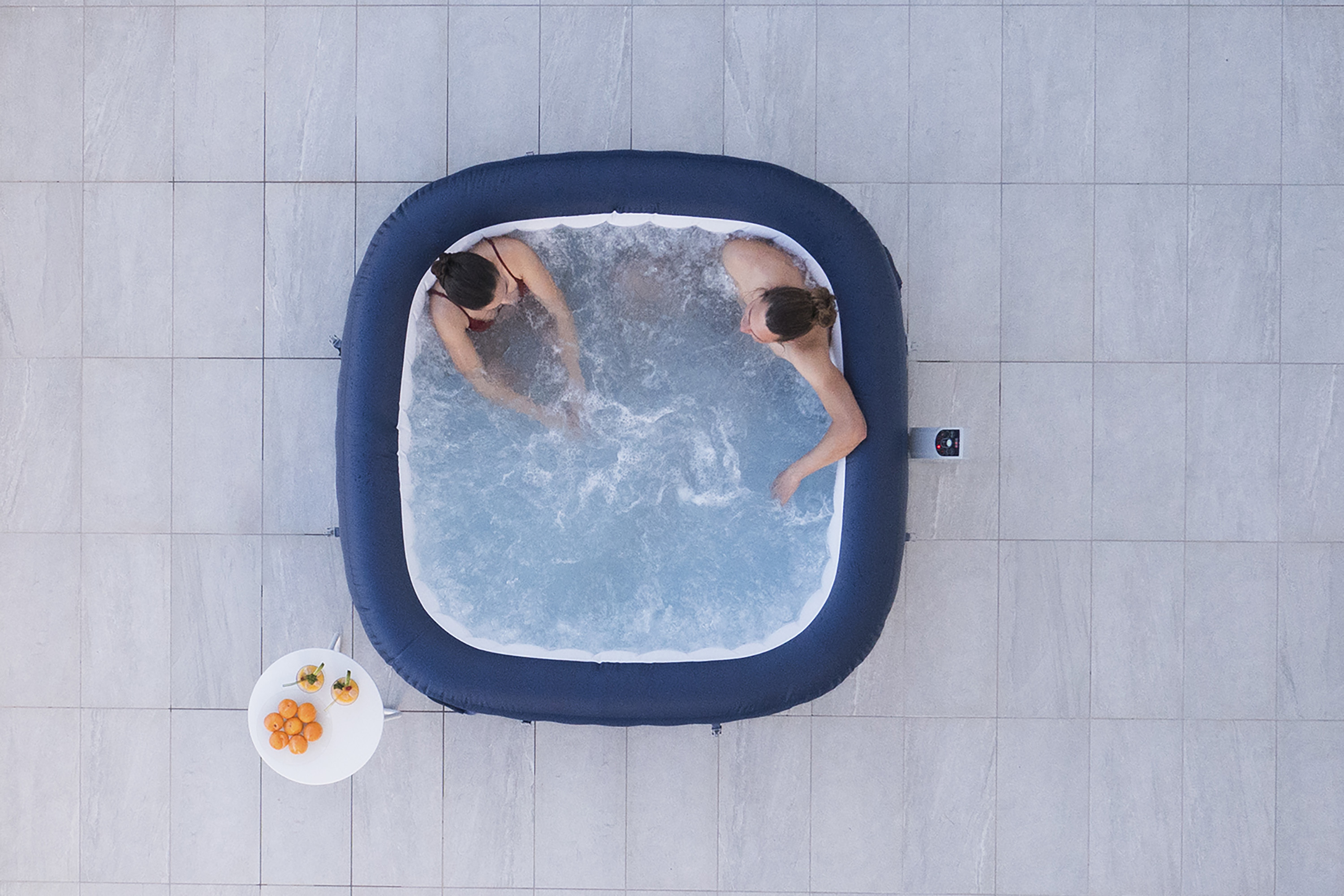 LAY-Z-SPA® Energiespar-Whirlpool Hawaii AirJet™ mit App-Steuerung, für 6 Personen, 180 x 180 x 71 cm, Kobaltblau