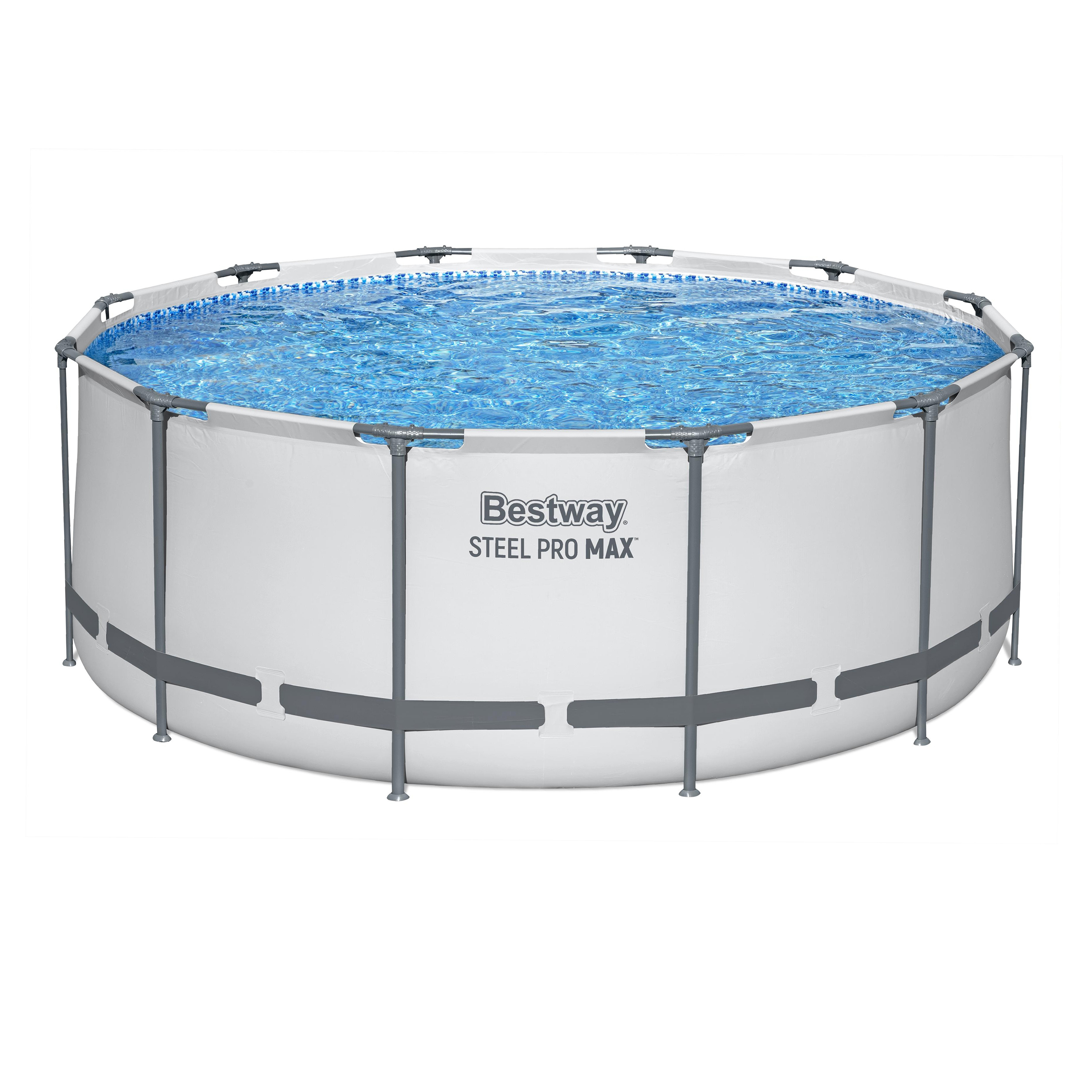 Steel Pro MAX™ Solo Pool ohne Zubehör Ø 366 x 122 cm, lichtgrau, rund
