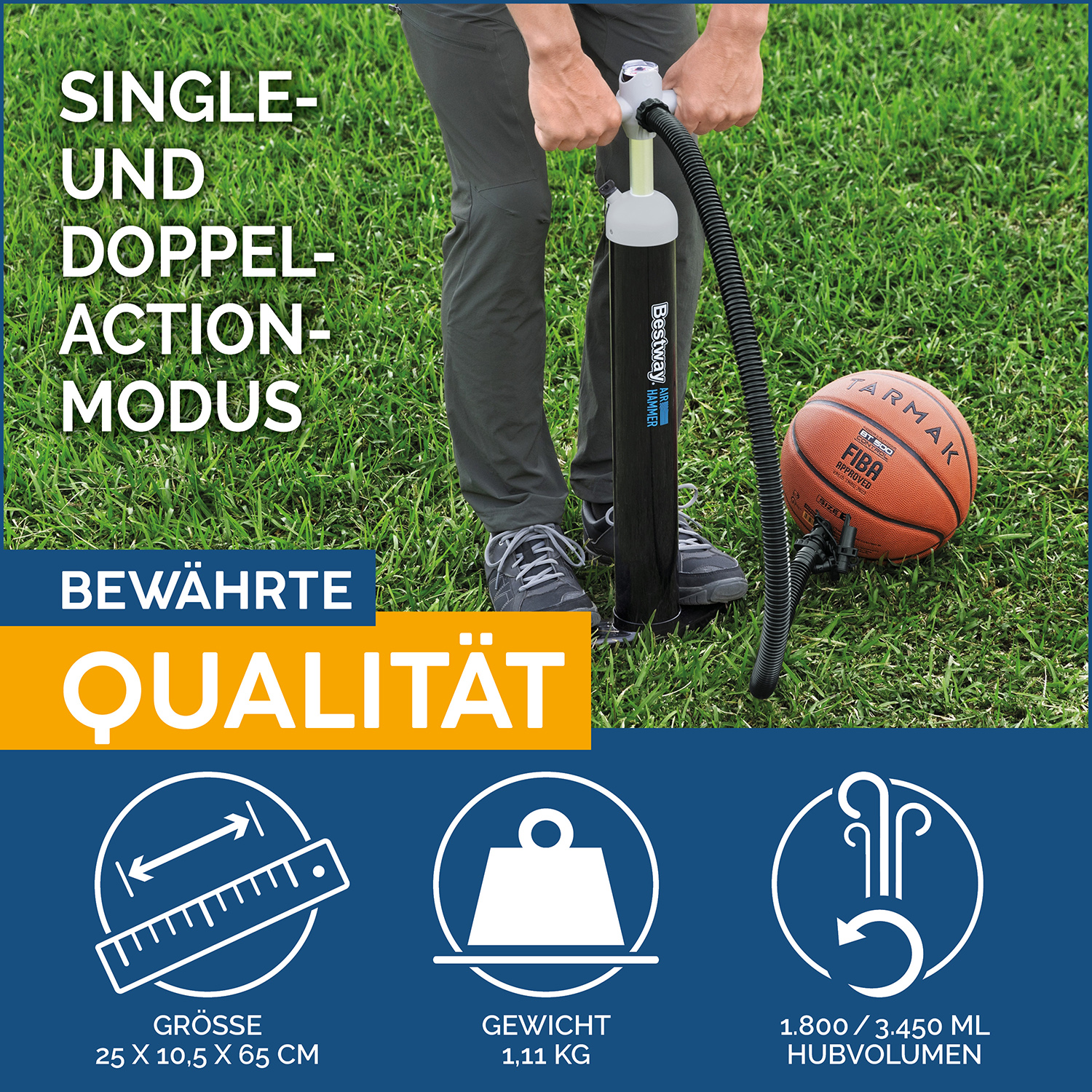 Air Hammer™ Sport-Hochdruckpumpe 1.800 / 3.450 ml Air Hammer™ Sport-Hochdruckpumpe 1.800 / 3.450 ml