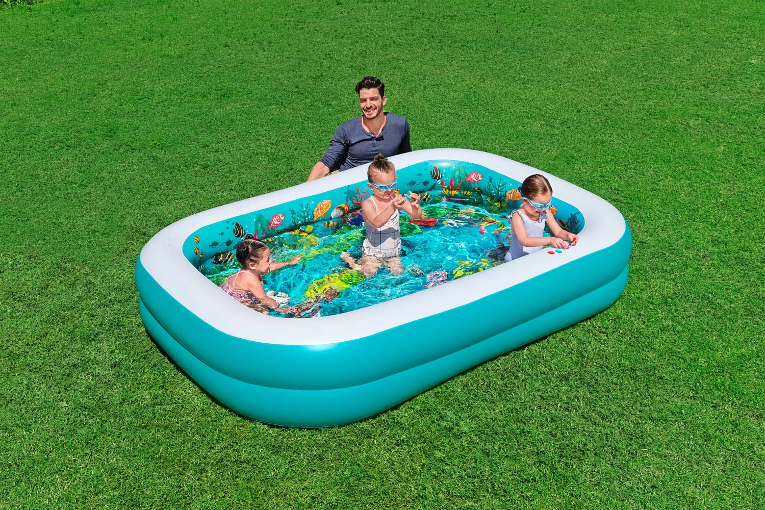 Family Pool 3D Abenteuer 262 x 175 x 51 cm, eckig