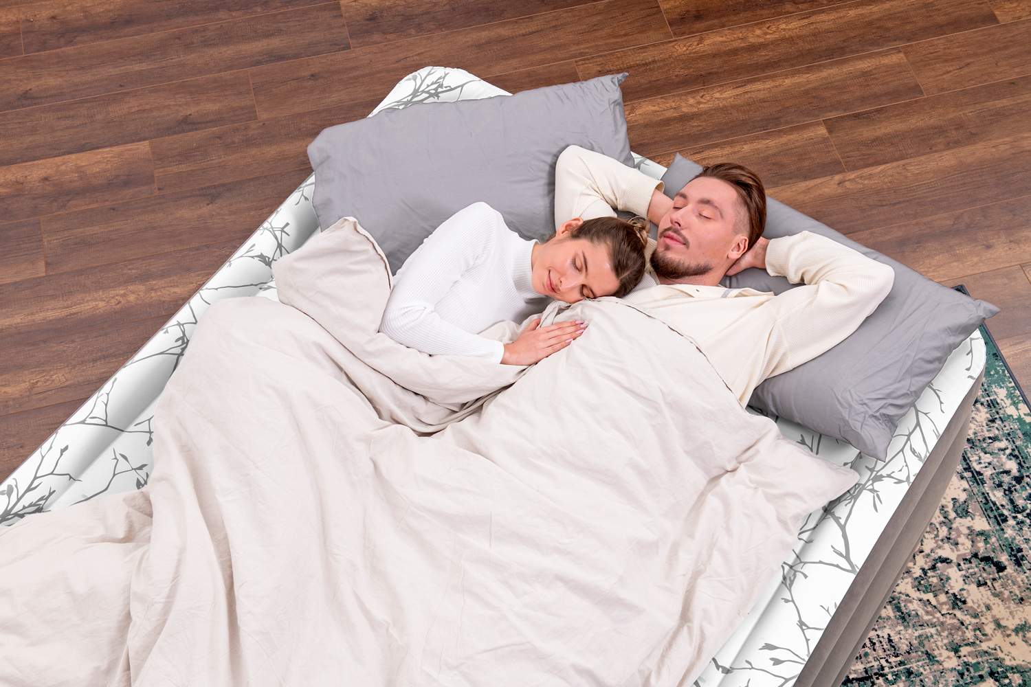 TriTech™ Doppelluftbett Fashion Flock™ mit integrierter Elektropumpe 203 x 152 x 56 cm