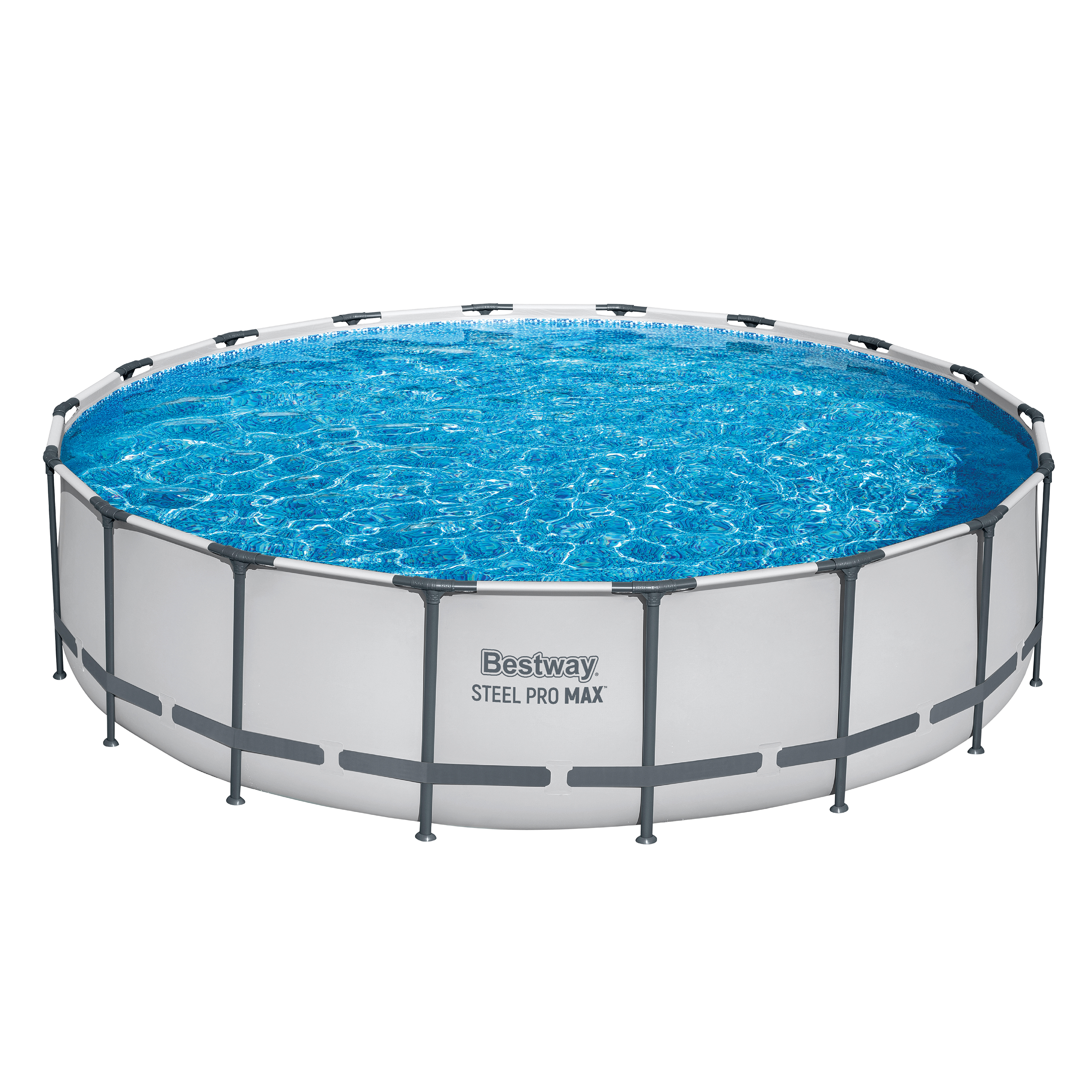 Steel Pro MAX™ Solo Pool ohne Zubehör Ø 549 x 122 cm, lichtgrau, rund