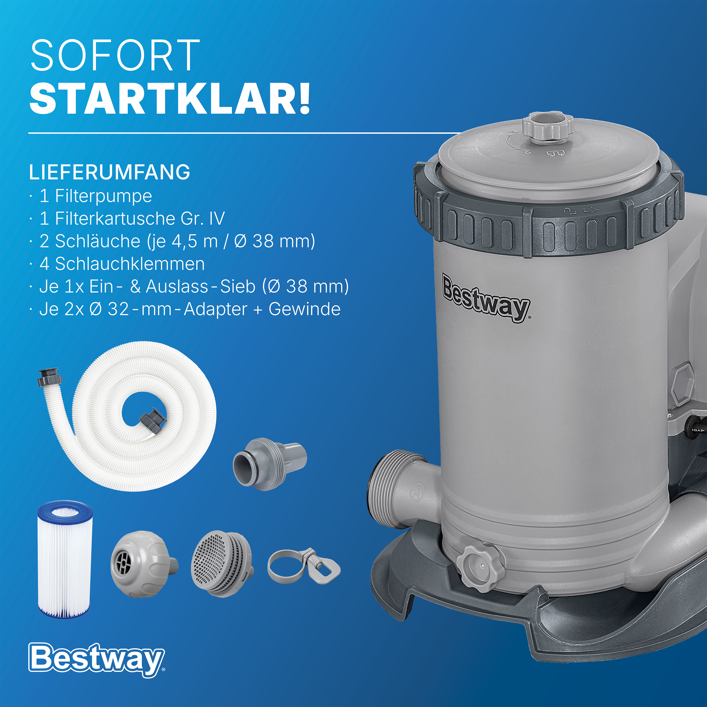 Filterpumpe 9.463 l/h, 350 W