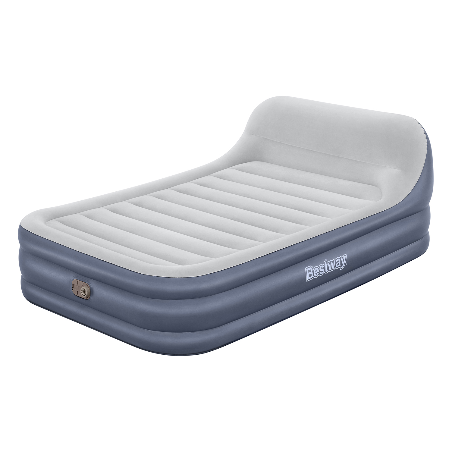 TriTech® Doppelluftbett SleekFlow™ mit Kopfteil & integrierter Elektropumpe 226 x 152 x 84 cm