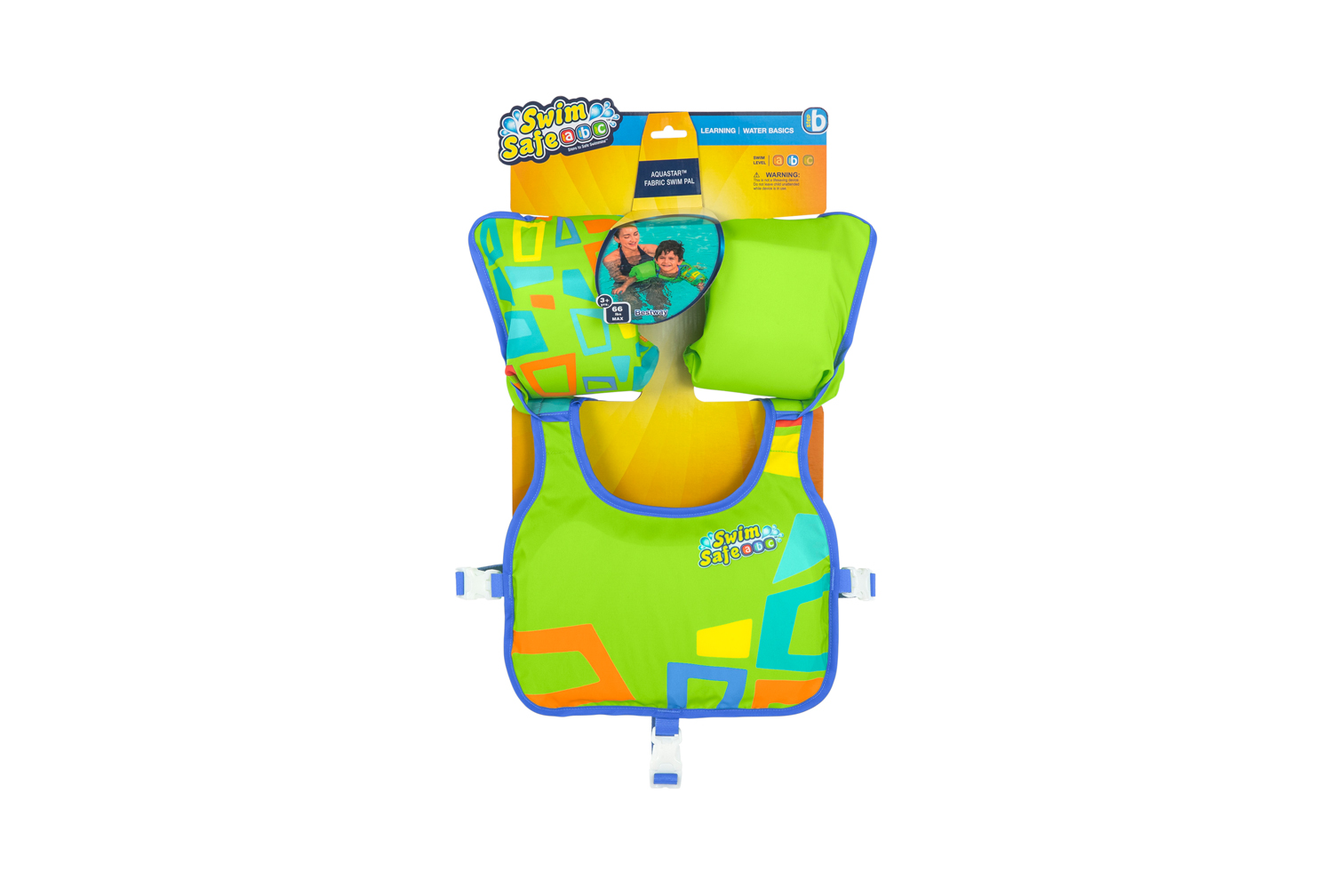 Swim Safe ABC™ Schwimmflügelweste Stufe B AquaStar™ mit Textilbezug 3-6 Jahre, sortiert