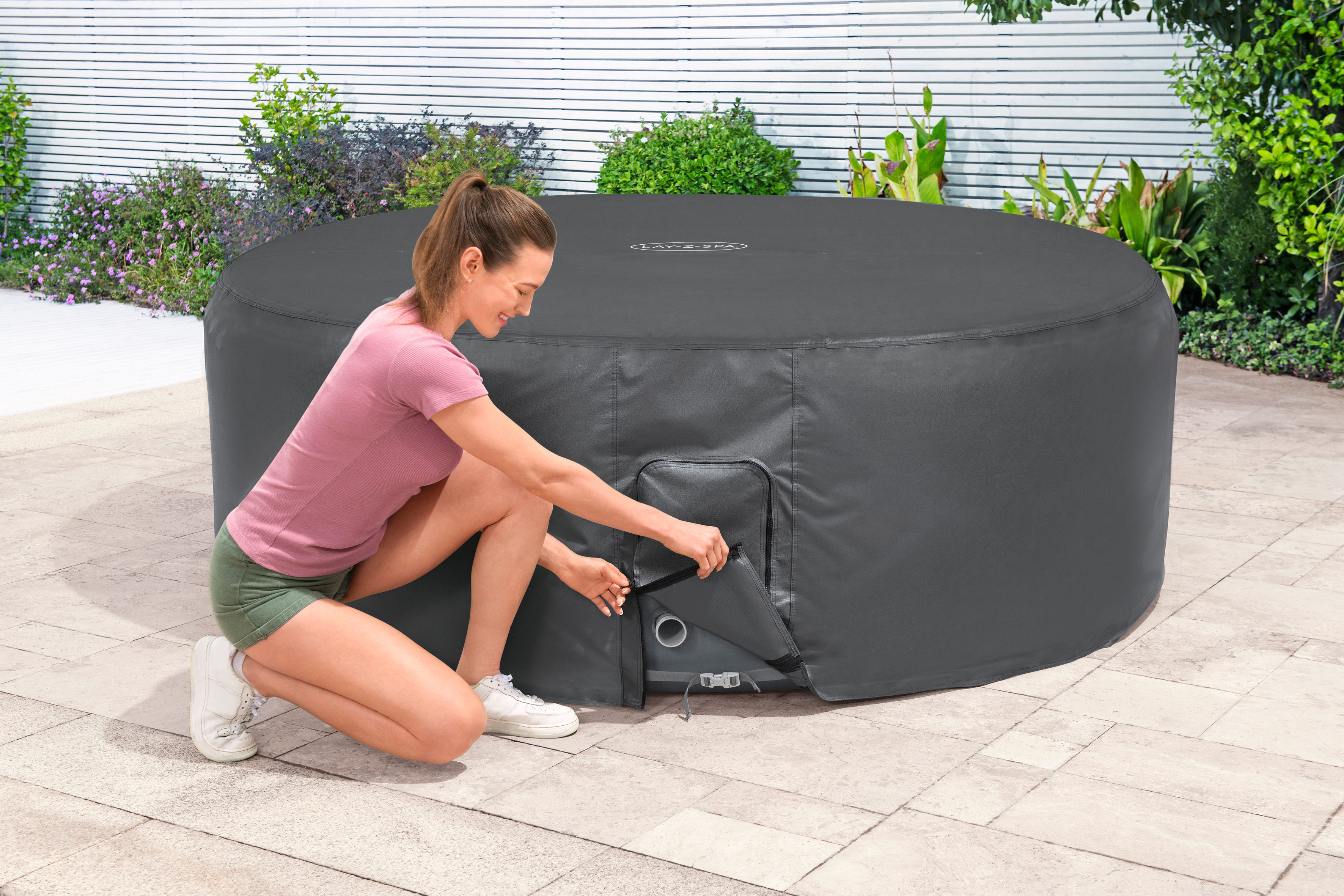 LAY-Z-SPA® Xtras EnergySense® Plus Thermo-Komplettabdeckung Ø 216 x 80 cm, rund