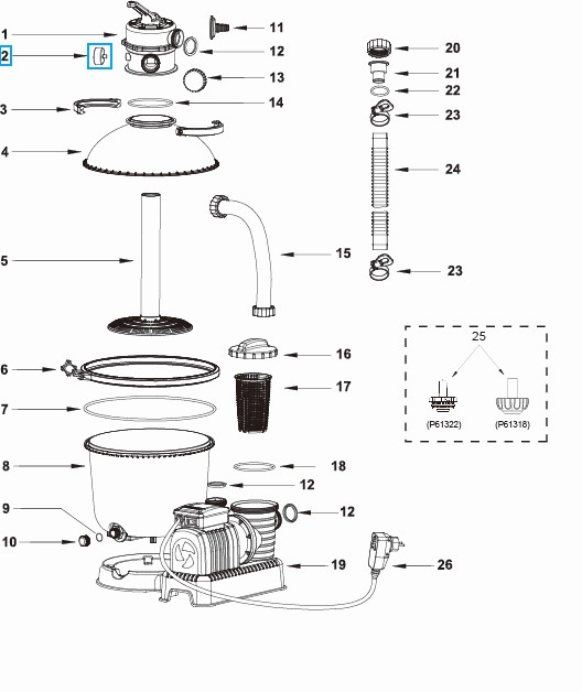 Bestway® Spare Part Pressure gauge for all Flowclear™ sand filter unit Bestway® Spare Part Pressure gauge for all Flowclear™ sand filter unit