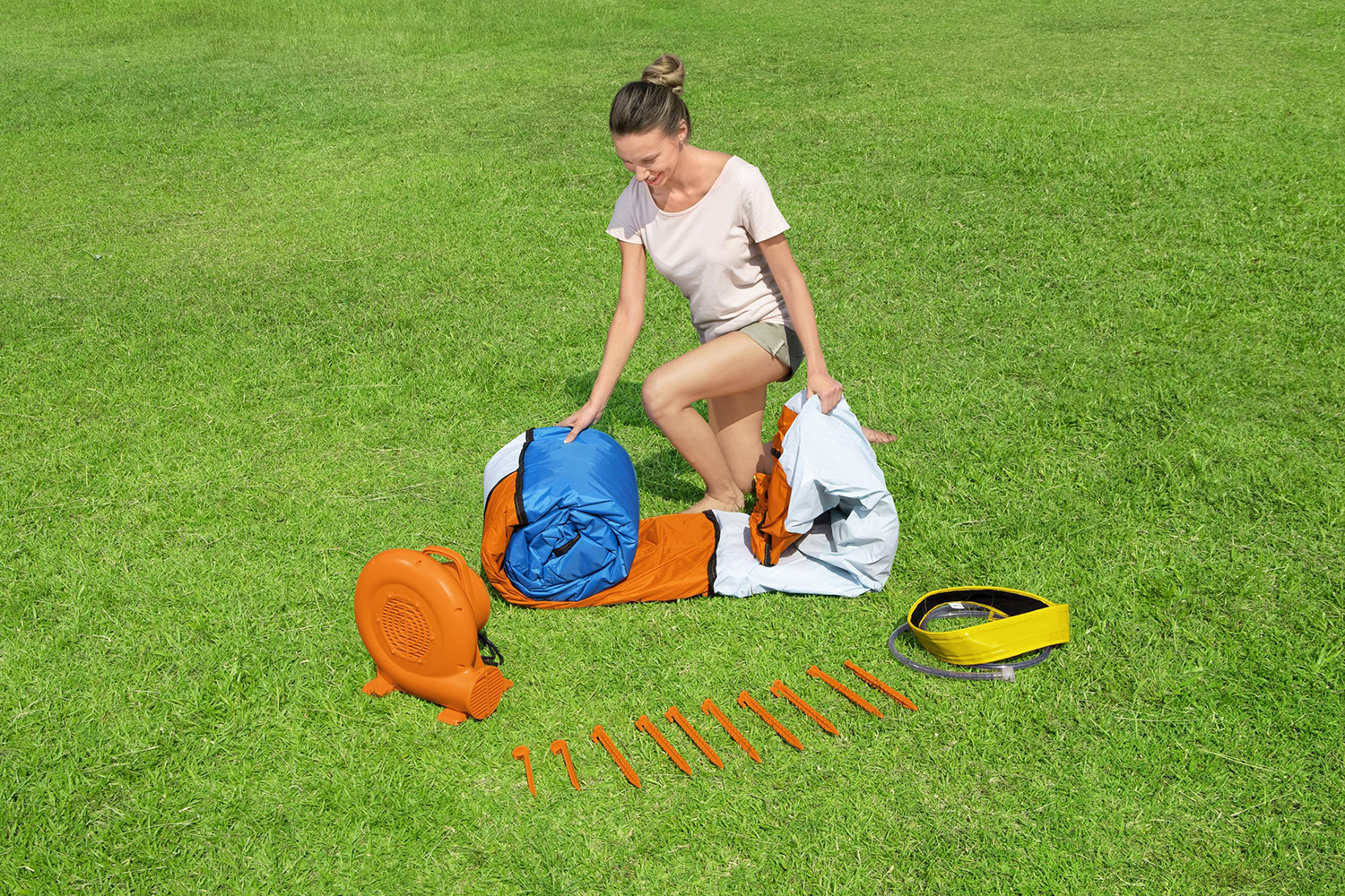 H2OGO!® Mega Wasserpark mit Dauergebläse Beach Bounce 365 x 340 x 152 cm