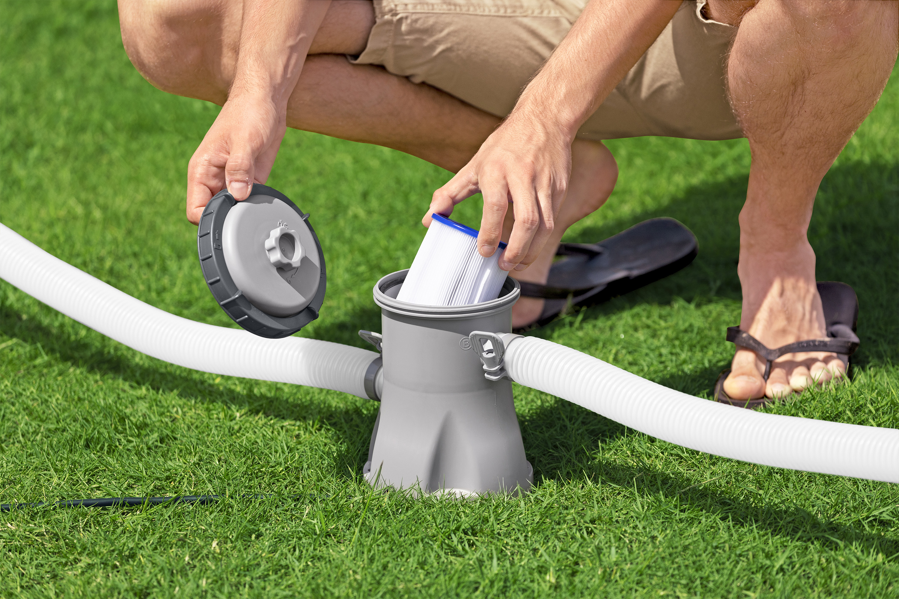 Fast Set™ Aufstellpool Set mit Filterpumpe Ø 366 x 76 cm, blau, rund