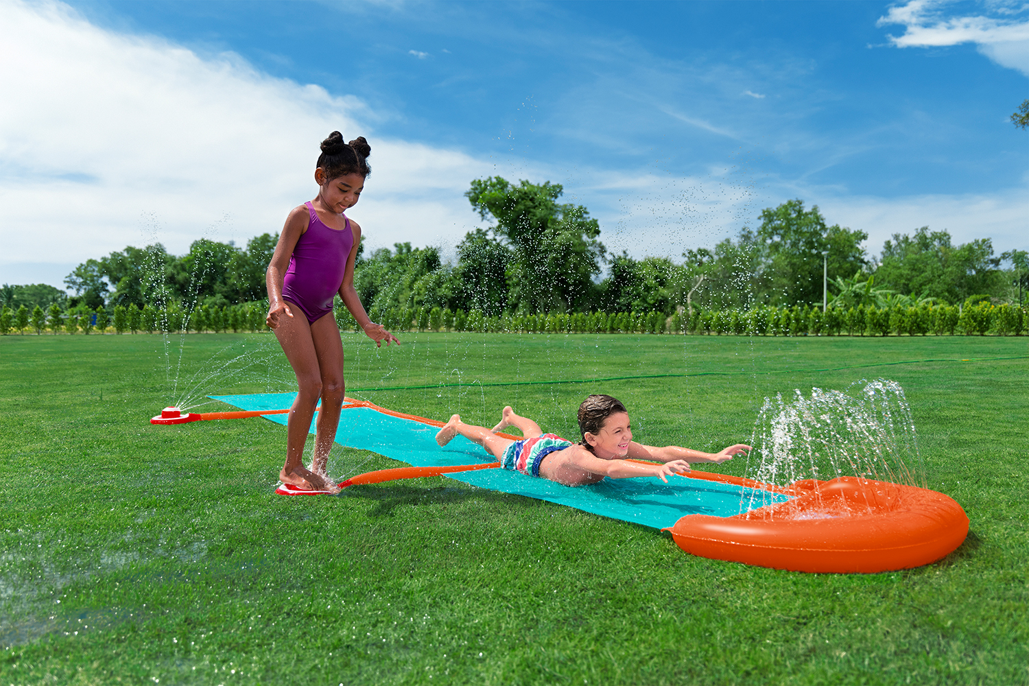 H2OGO!® Wasserrutsche Fontäne 488 x 129 cm