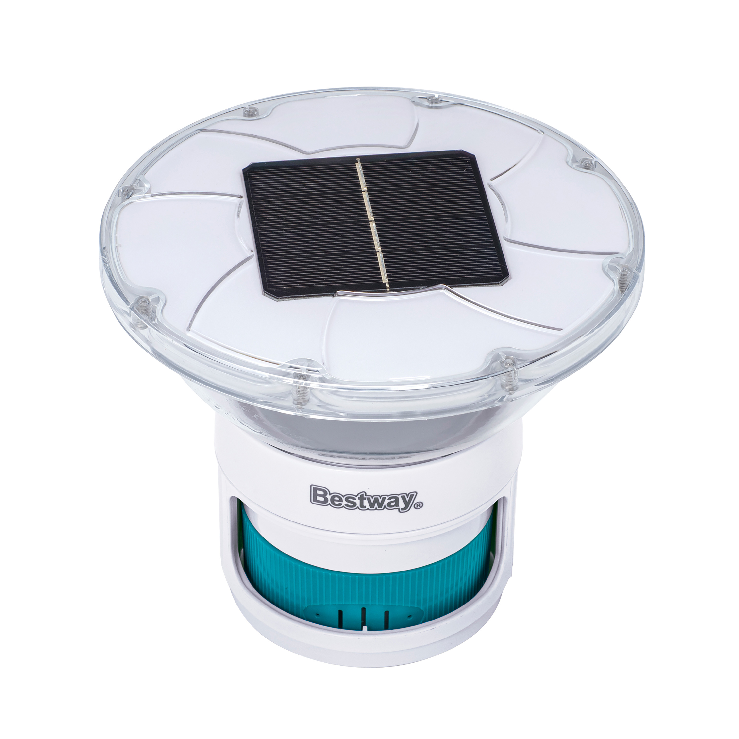 Dosierschwimmer SolarGlow™ mit solarbetriebenem LED Licht Ø 18 x 21,5 cm
