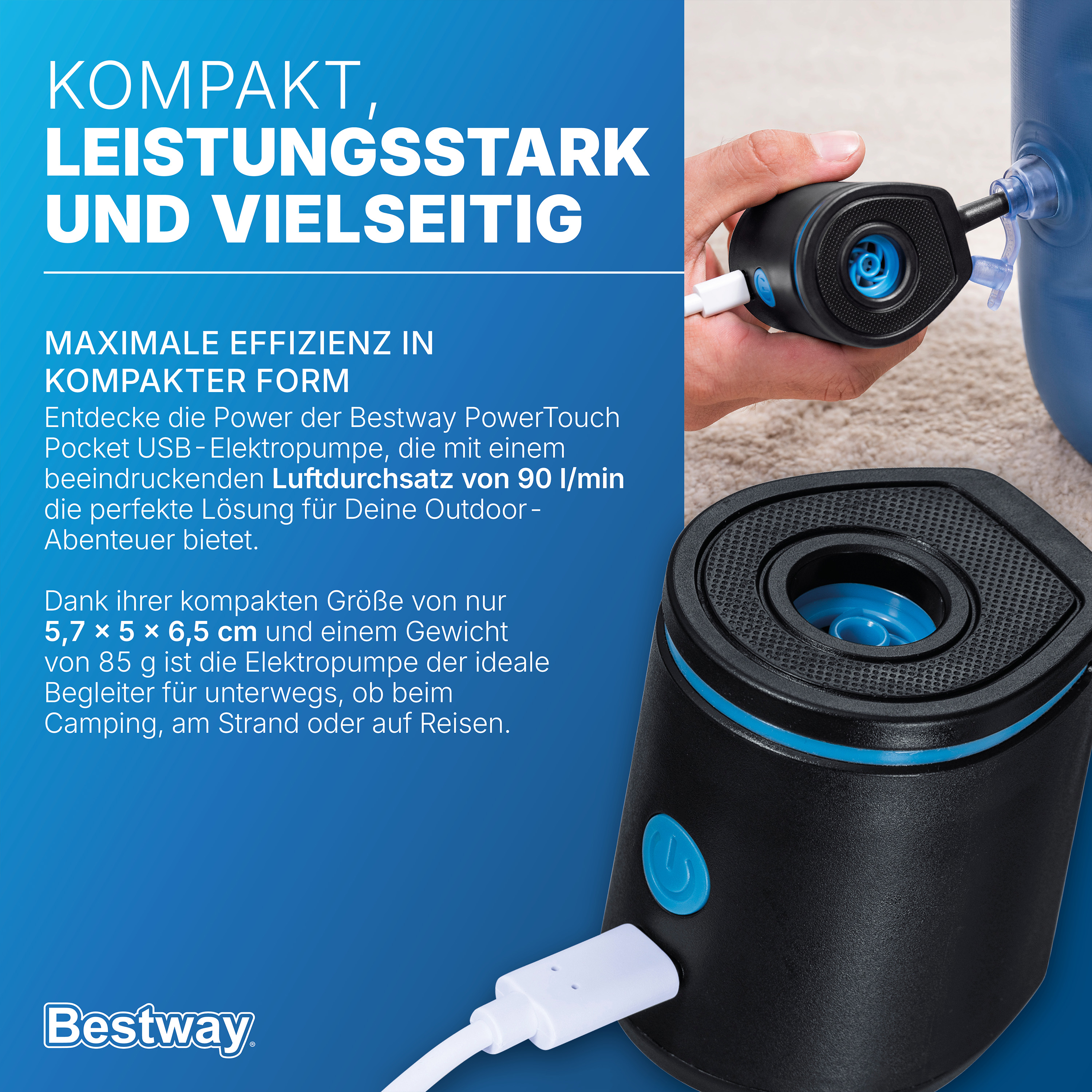 PowerTouch Pocket™ USB-Elektropumpe 90 l/min