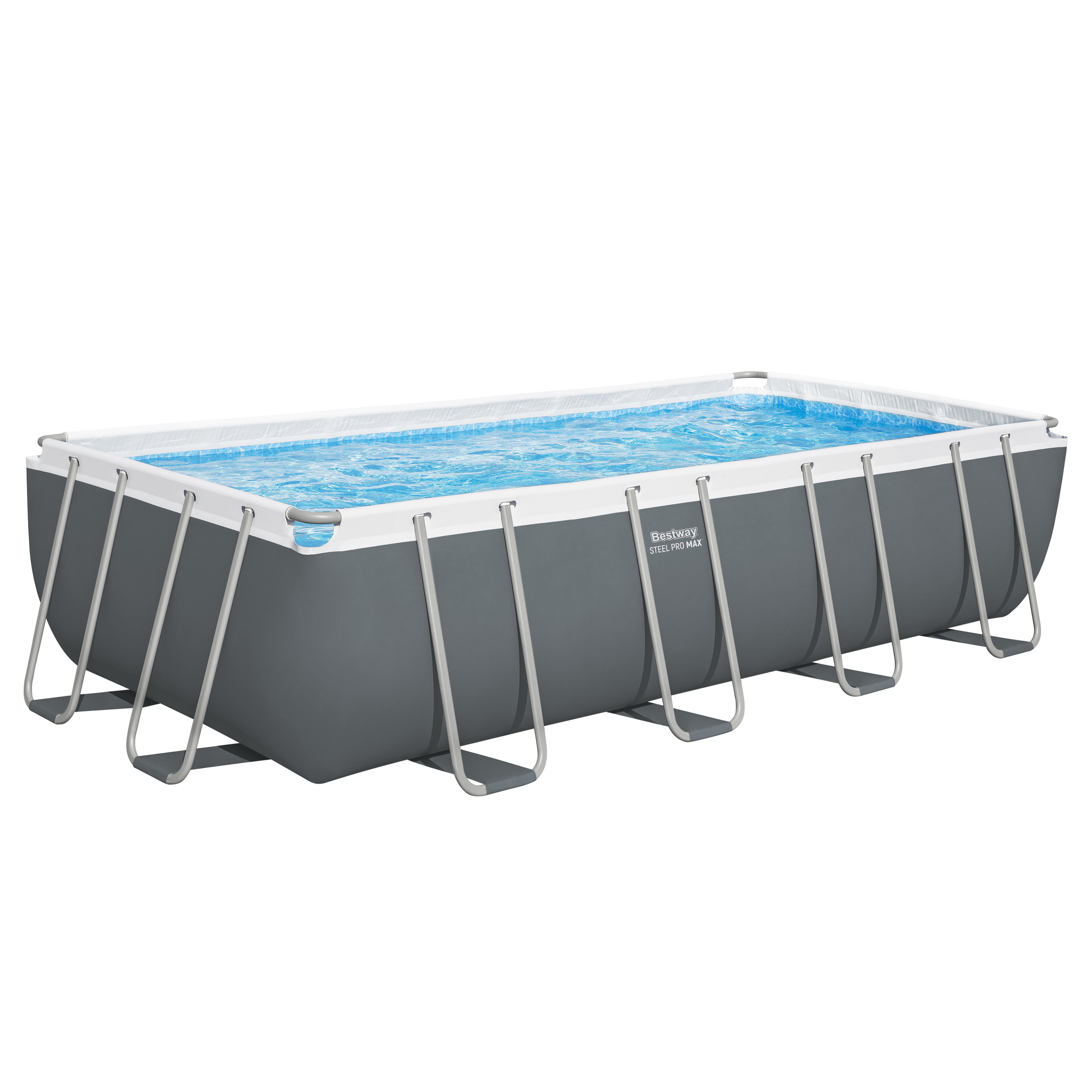 Steel  Pro MAX™ Solo Pool ohne Zubehör 549 x 274 x 122 cm, grau, eckig