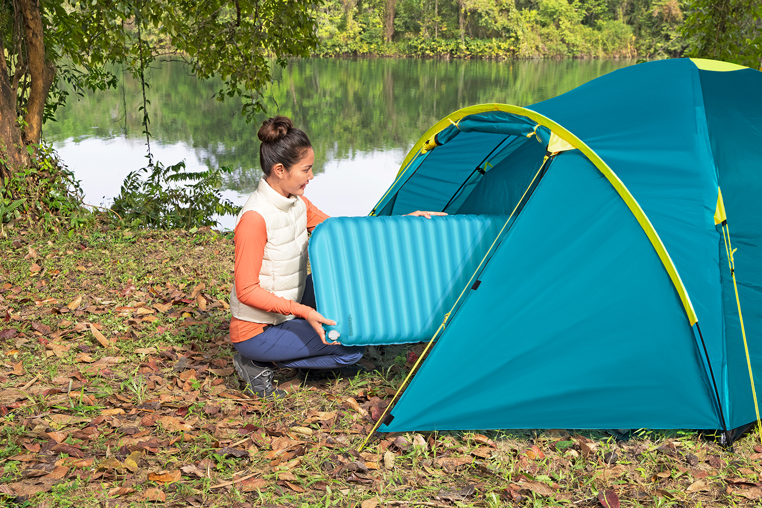 Selbstaufblasende Single Schlafmatte TerrainPro™ für Mumienschlafsäcke 183 x 51 x 5,1 cm