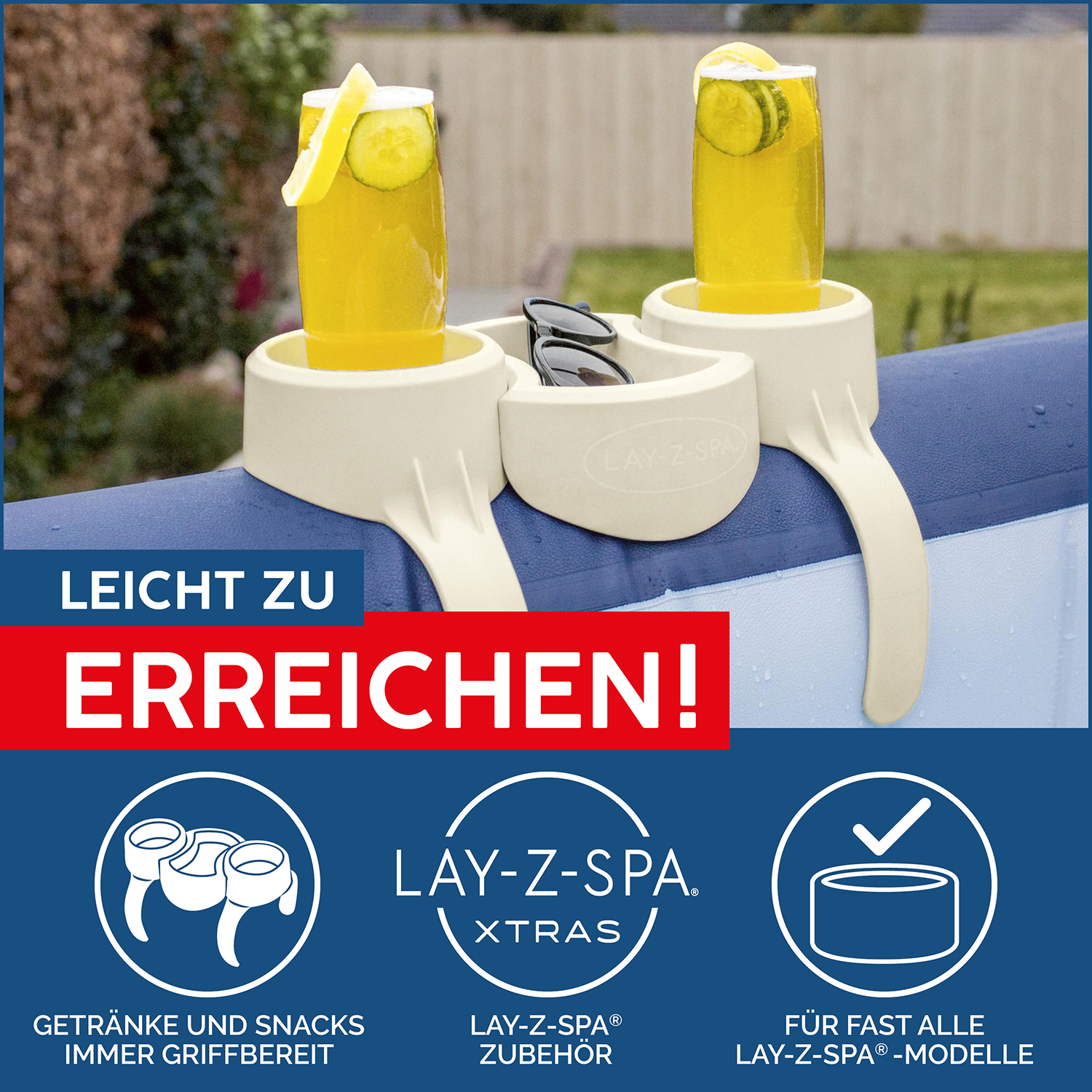 LAY-Z-SPA® Xtras Getränkehalter-Set 35 x 23,2 x 20,5 cm