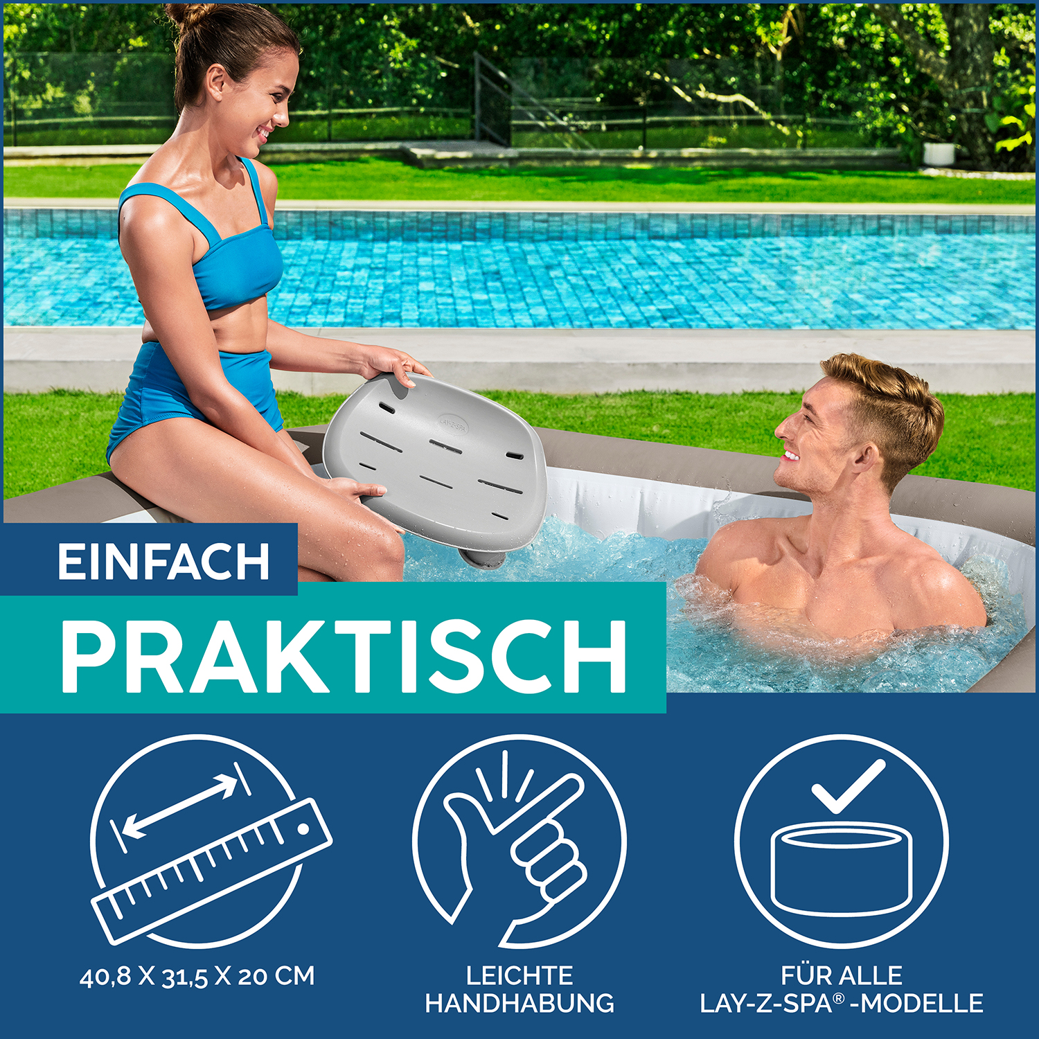 LAY-Z-SPA® Xtras Whirlpoolsitz 40,8 x 31,5 x 20 cm