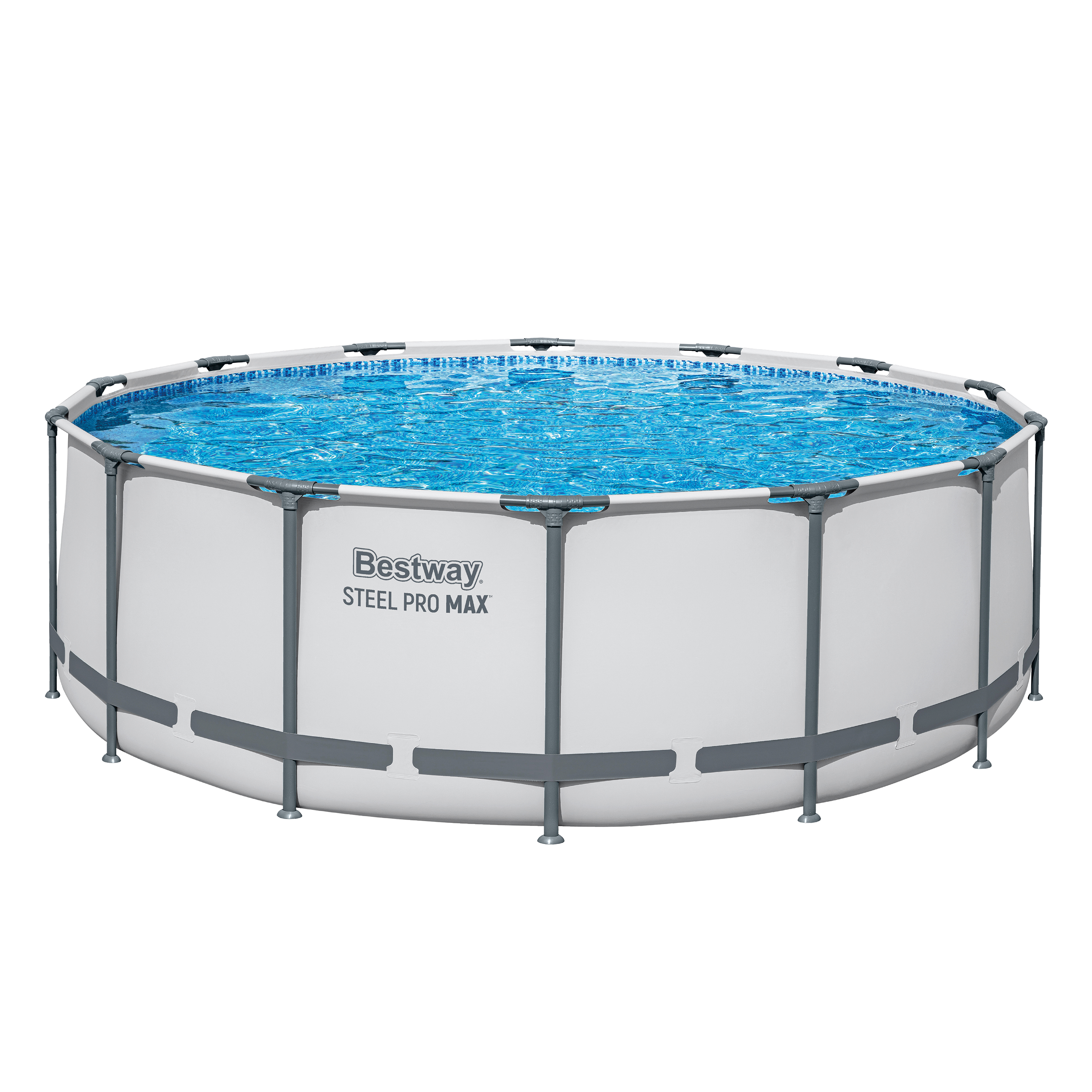 Steel Pro MAX™ Solo Pool ohne Zubehör Ø 427 x 122 cm, lichtgrau, rund