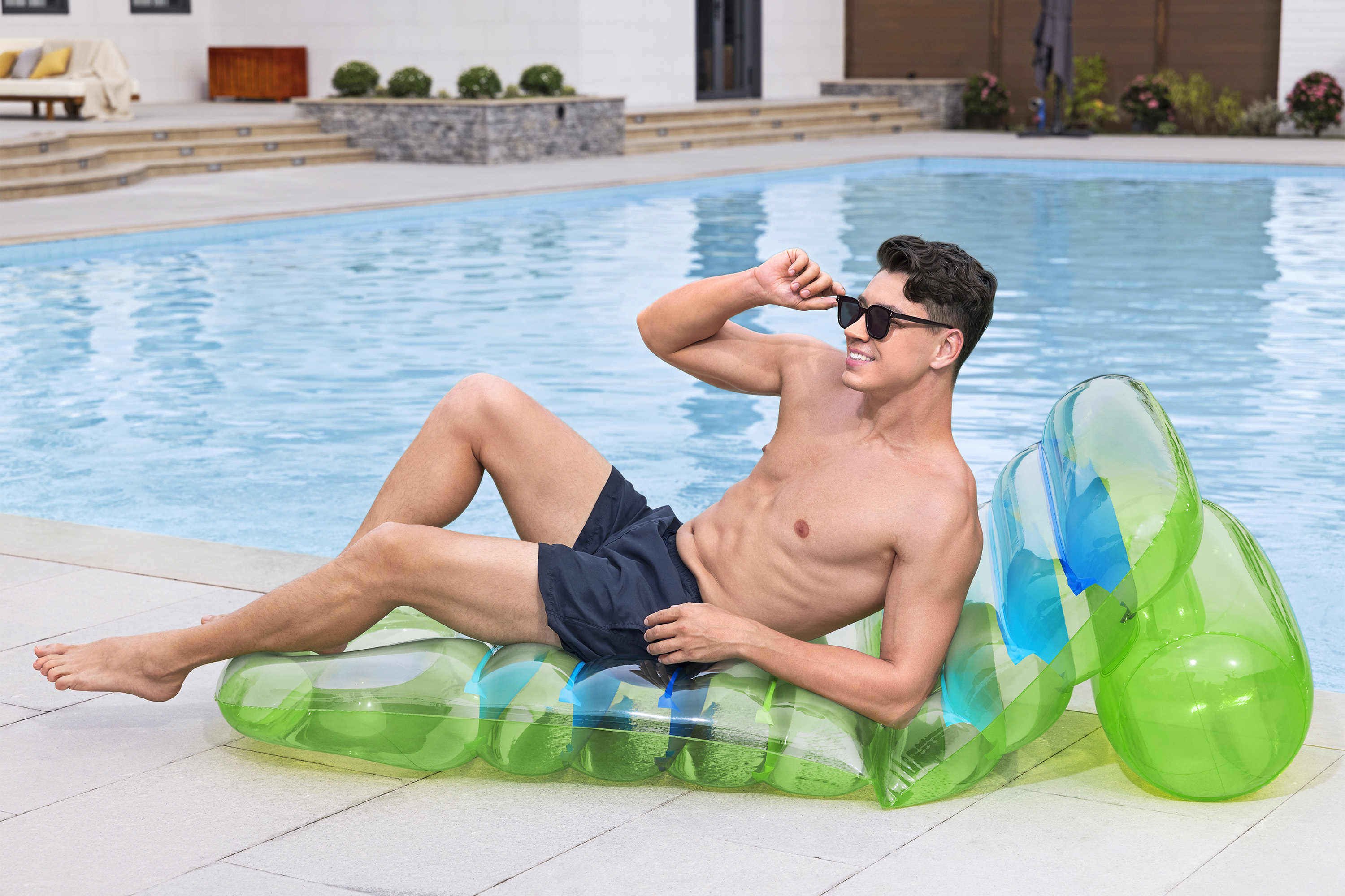 Bestway® Verstellbare Schwimmliege Sommerlichter 160 x 79 x 51 cm