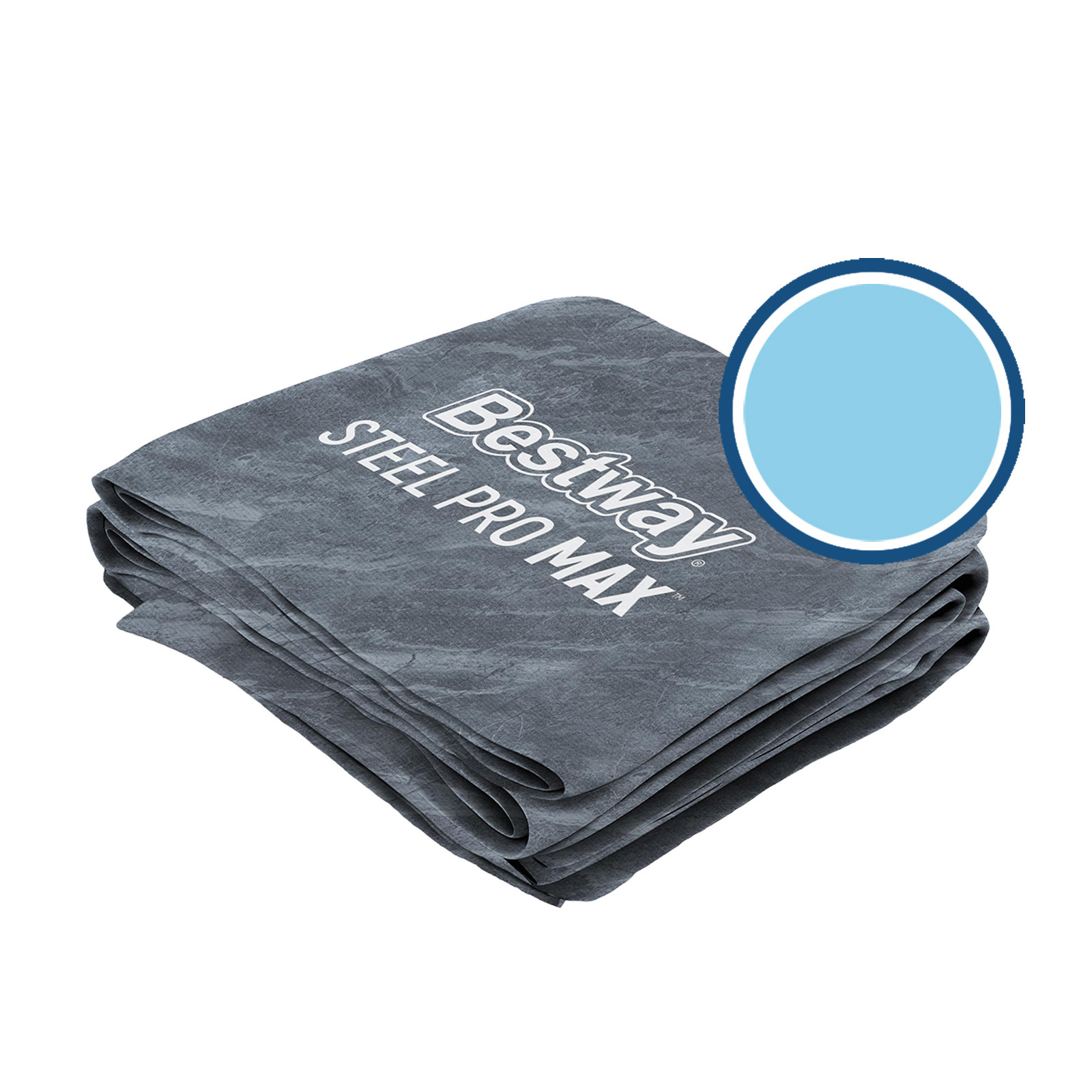 Bestway® Ersatzteil Poolfolie Mamor-Optik (schiefergrau) für Steel Pro MAX™ Pool 404 x 201 x 100 cm, eckig