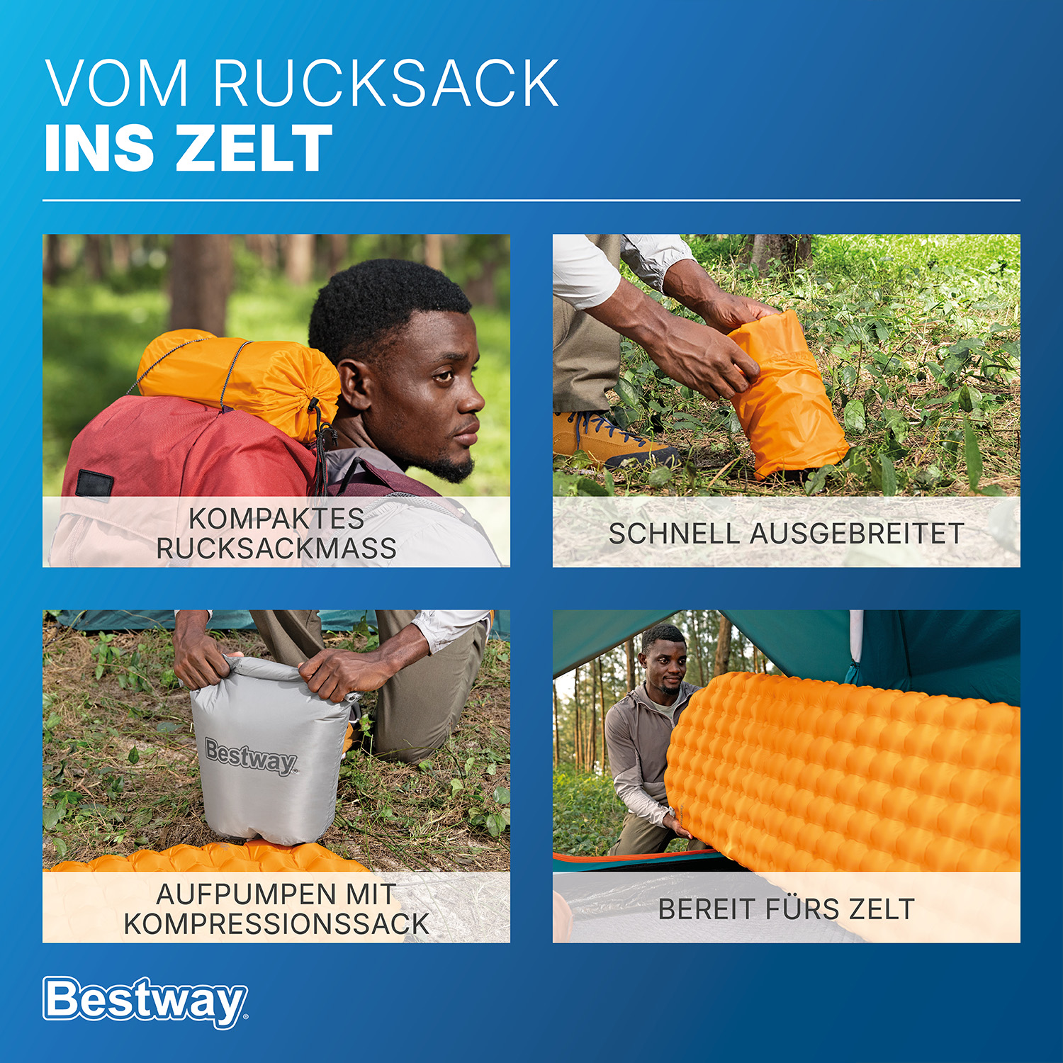 Aufblasbare Single TPU Isomatte Ridgelite™ für Mumienschlafsäcke 183 x 51 x 7,5 cm Aufblasbare Single TPU Isomatte Ridgelite™ für Mumienschlafsäcke 183 x 51 x 7,5 cm