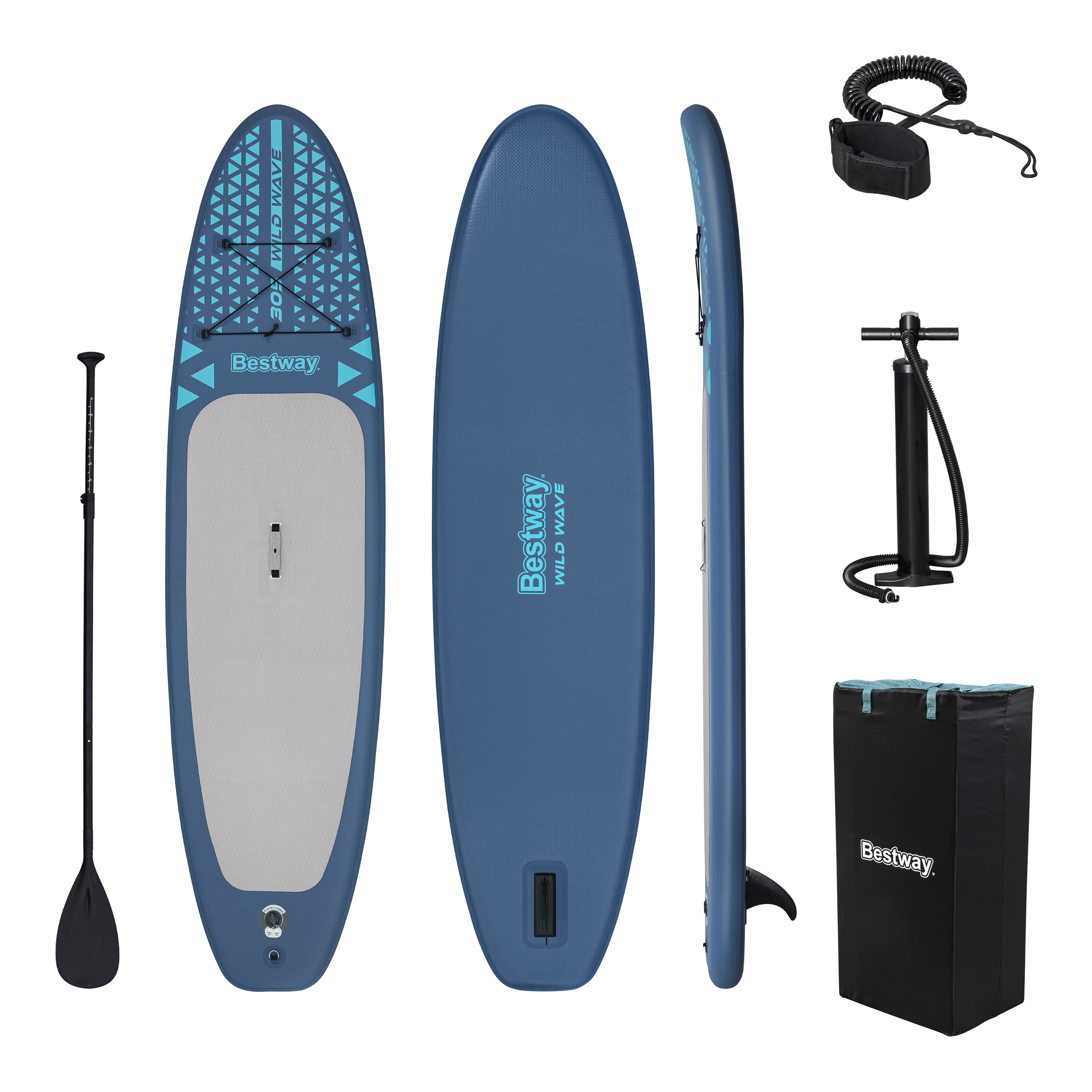 SUP Allround Board-Set Wildwave™ 305 x 76 x 12 cm