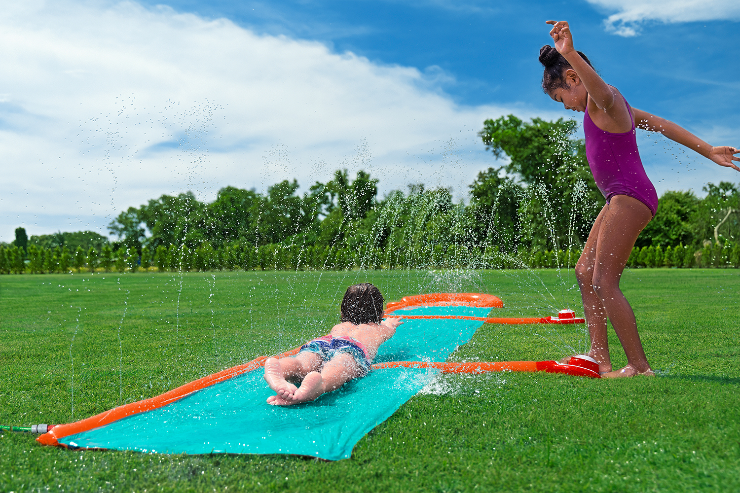 H2OGO!® Wasserrutsche Fontäne 488 x 129 cm