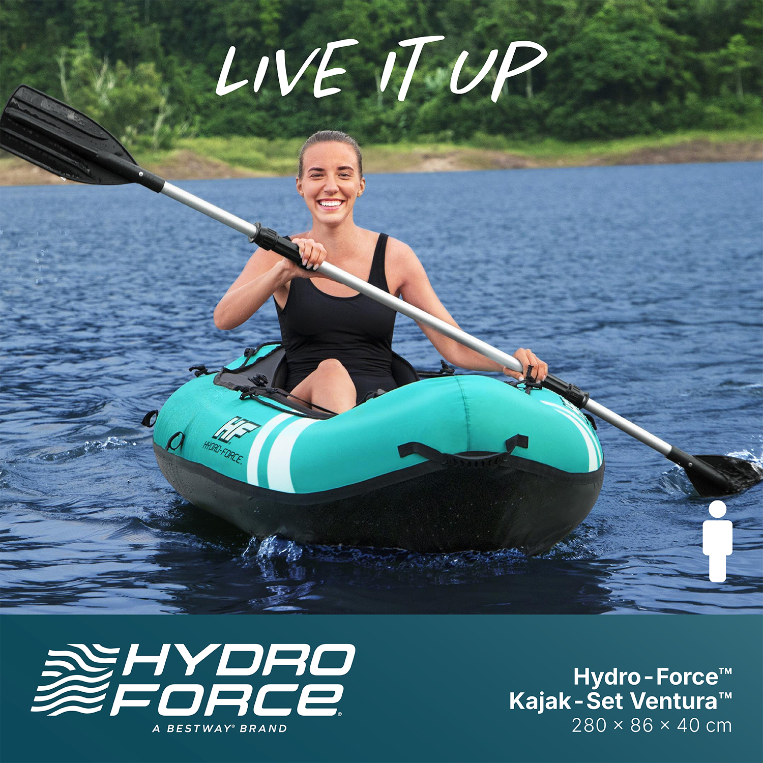 Hydro-Force™ Kajak-Set Ventura™ 280 x 86 x 40 cm Hydro-Force™ Kajak-Set Ventura™ 280 x 86 x 40 cm