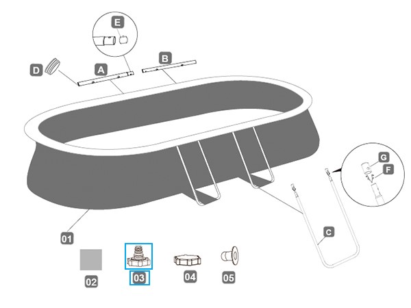 Bestway® Spare Part Drain valve adapter for Steel Pro™, Fast Set™ and Steel Pro MAX™Pools Bestway® Spare Part Drain valve adapter for Steel Pro™, Fast Set™ and Steel Pro MAX™Pools