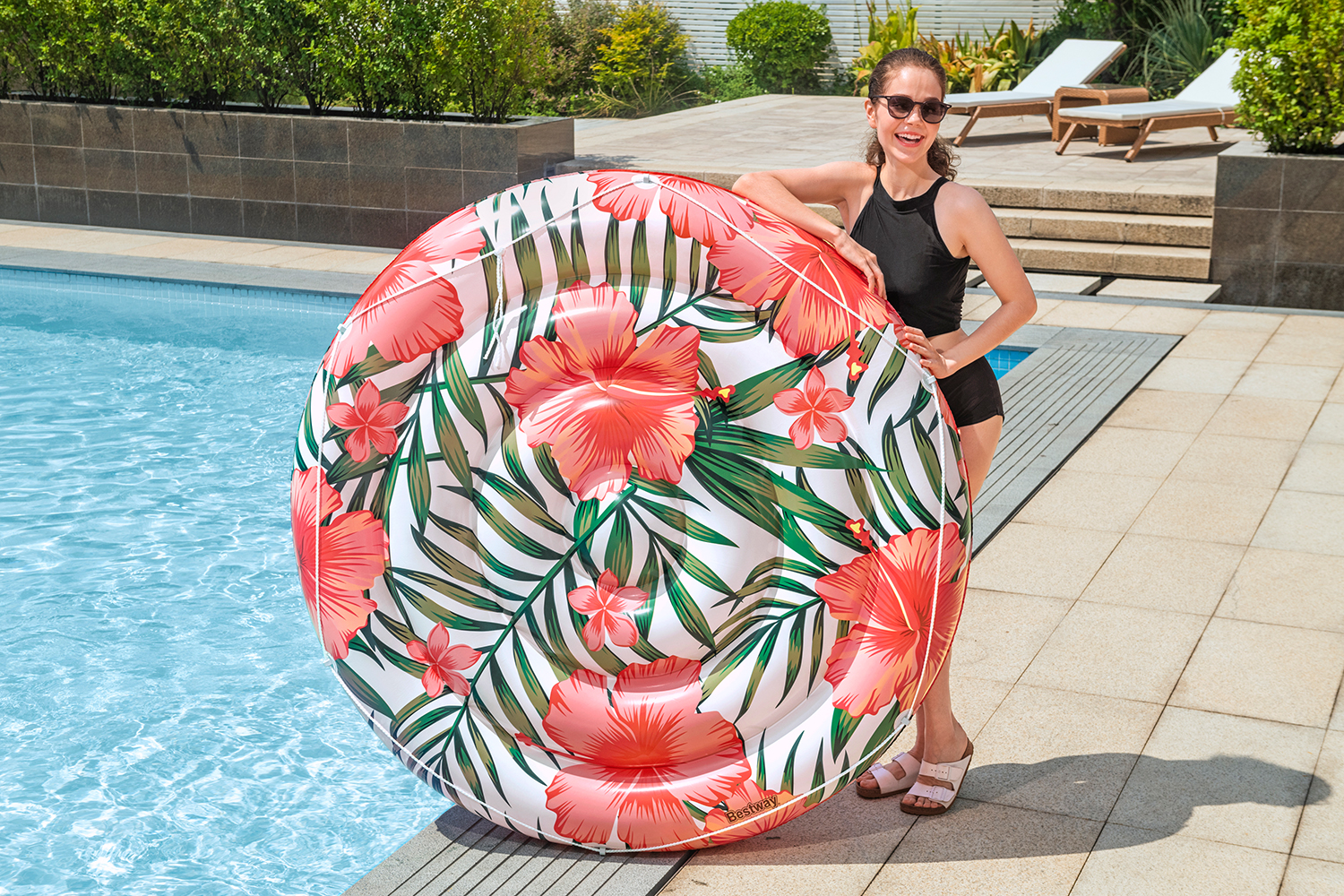 Badeinsel Peaceful Palms™ Ø 158 cm