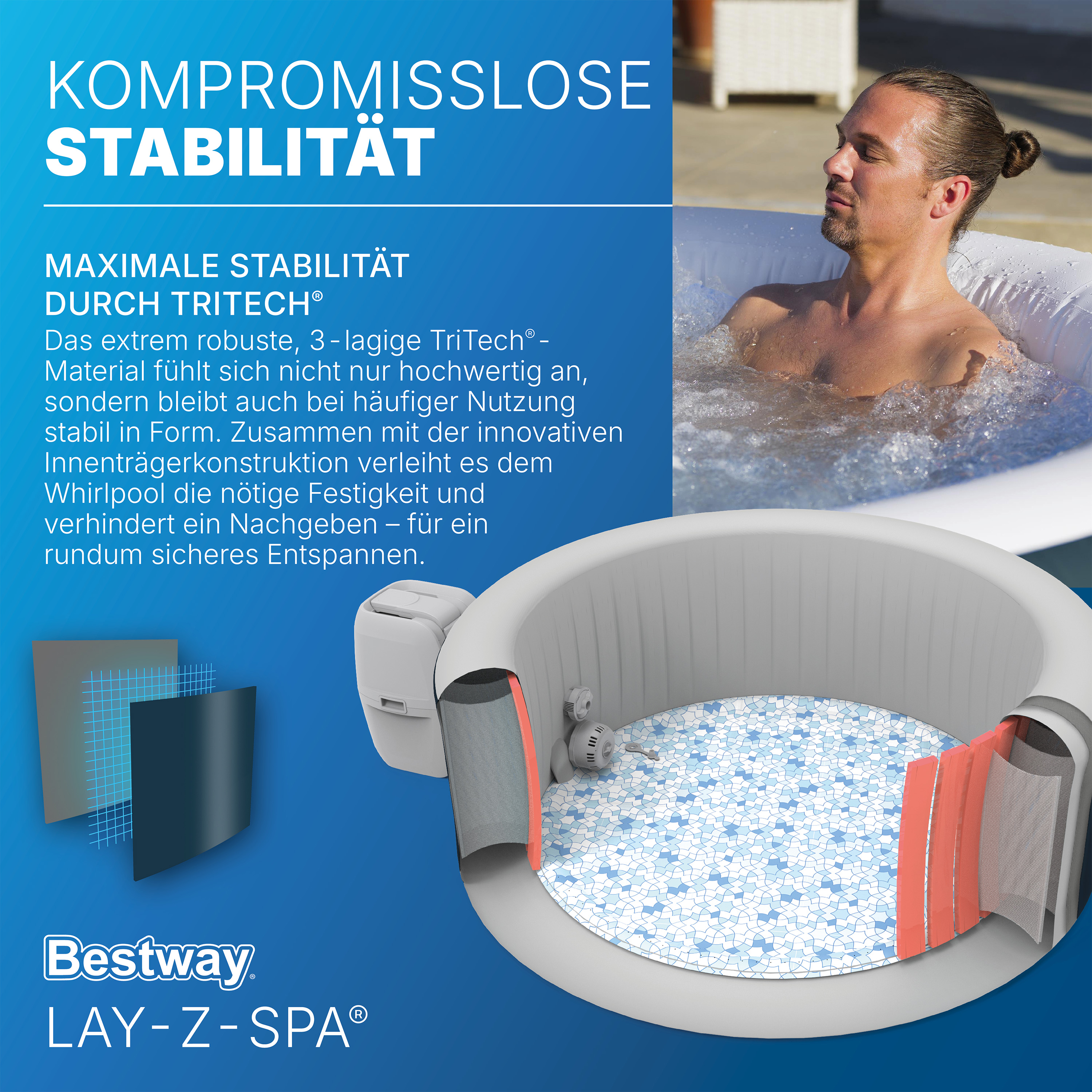 LAY-Z-SPA® Whirlpool Miami AirJet™ für 6 Personen Ø 196 x 66 cm, Dunkelgrün