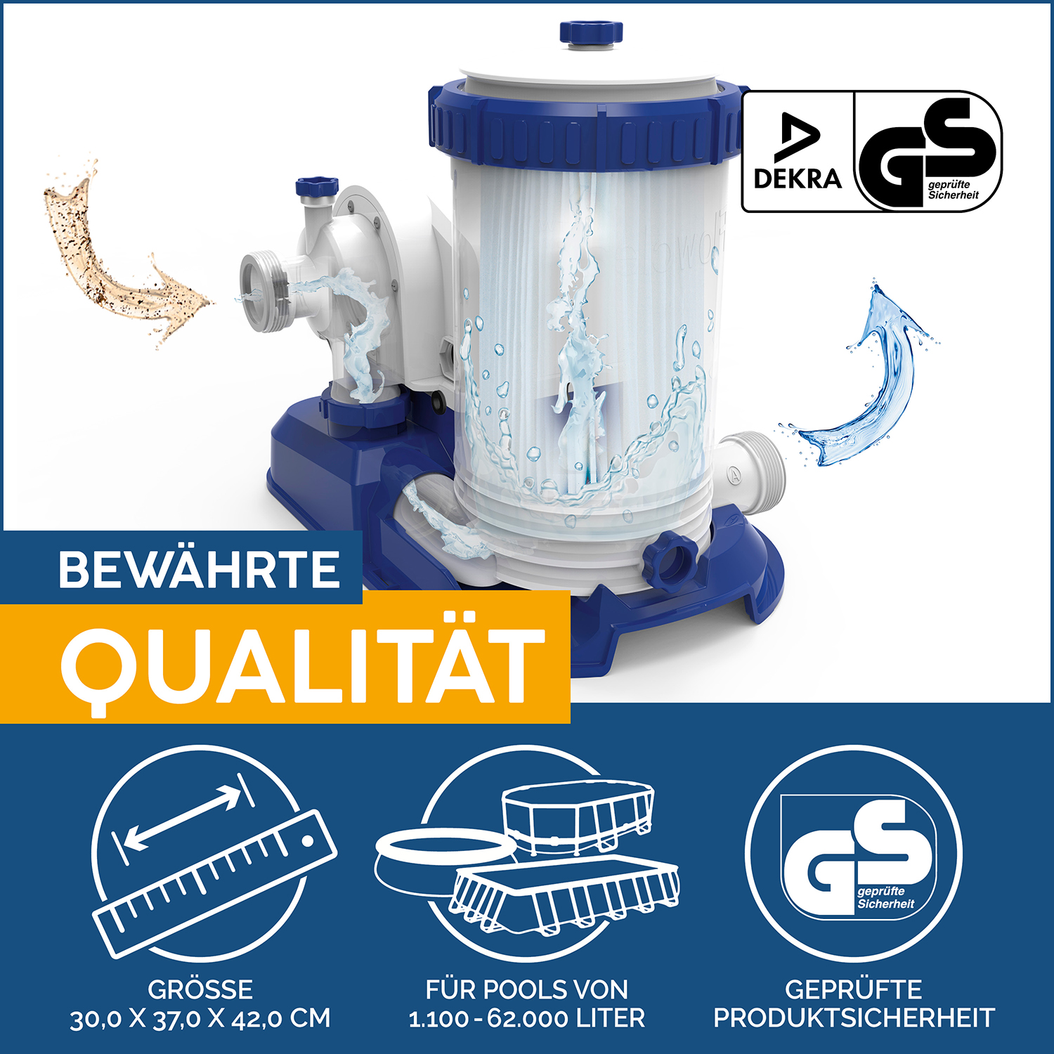 Filterpumpe 9.463 l/h, 350 W