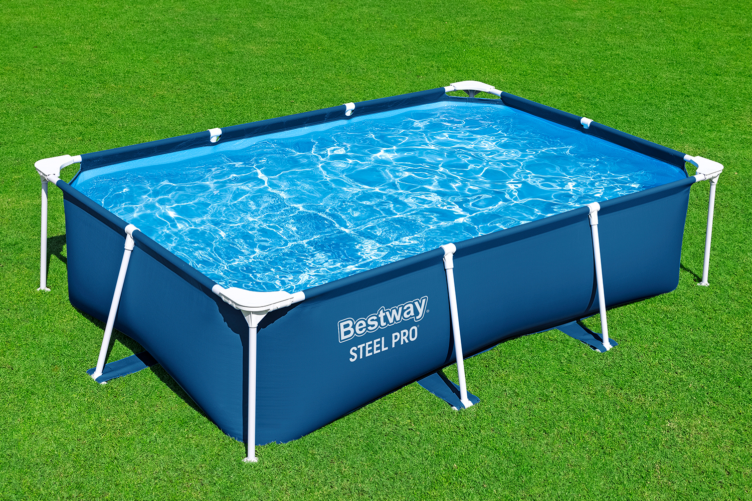 Steel Pro™ Frame Pool ohne Pumpe 259 x 170 x 61 cm, dunkelblau, eckig