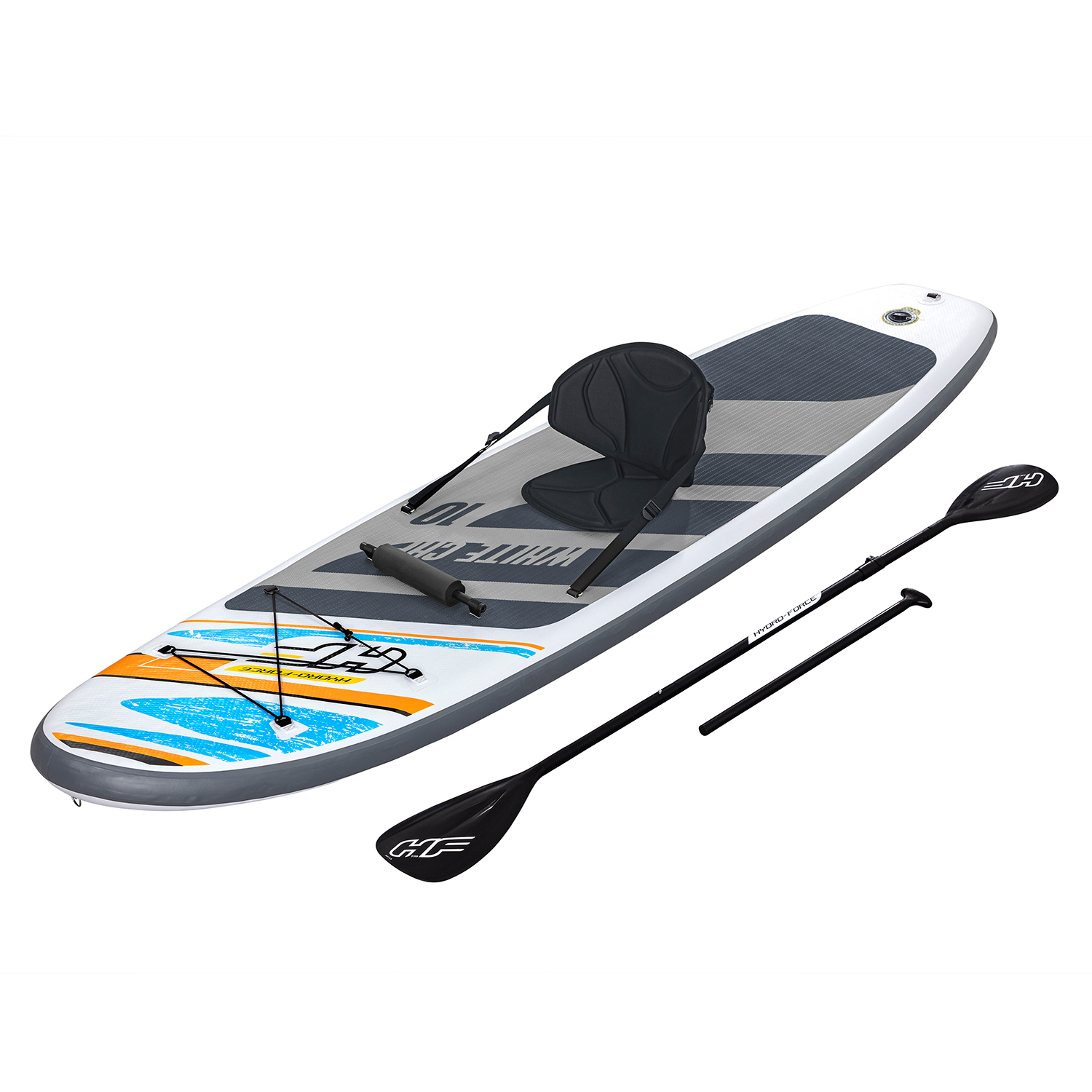 Hydro-Force™ SUP Allround Board Set White Cap mit Sitz 305 x 84 x 12 cm