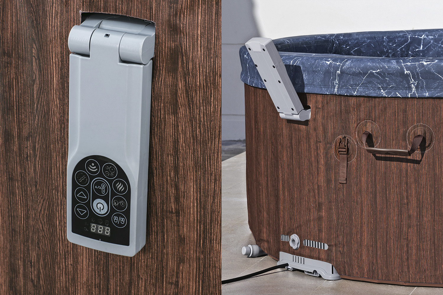 LAY-Z-SPA® Energiespar Whirlpool Toronto AirJet™ mit Schaumstoffpaneelen & App-Steuerung, für 7 Personen Ø 190 x 70 cm