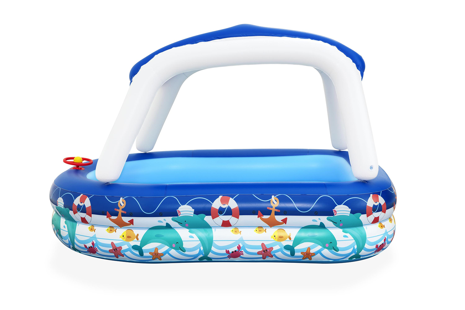 Family Pool mit Sonnenschutzdach Sea Captain 213 x 155 x 132 cm