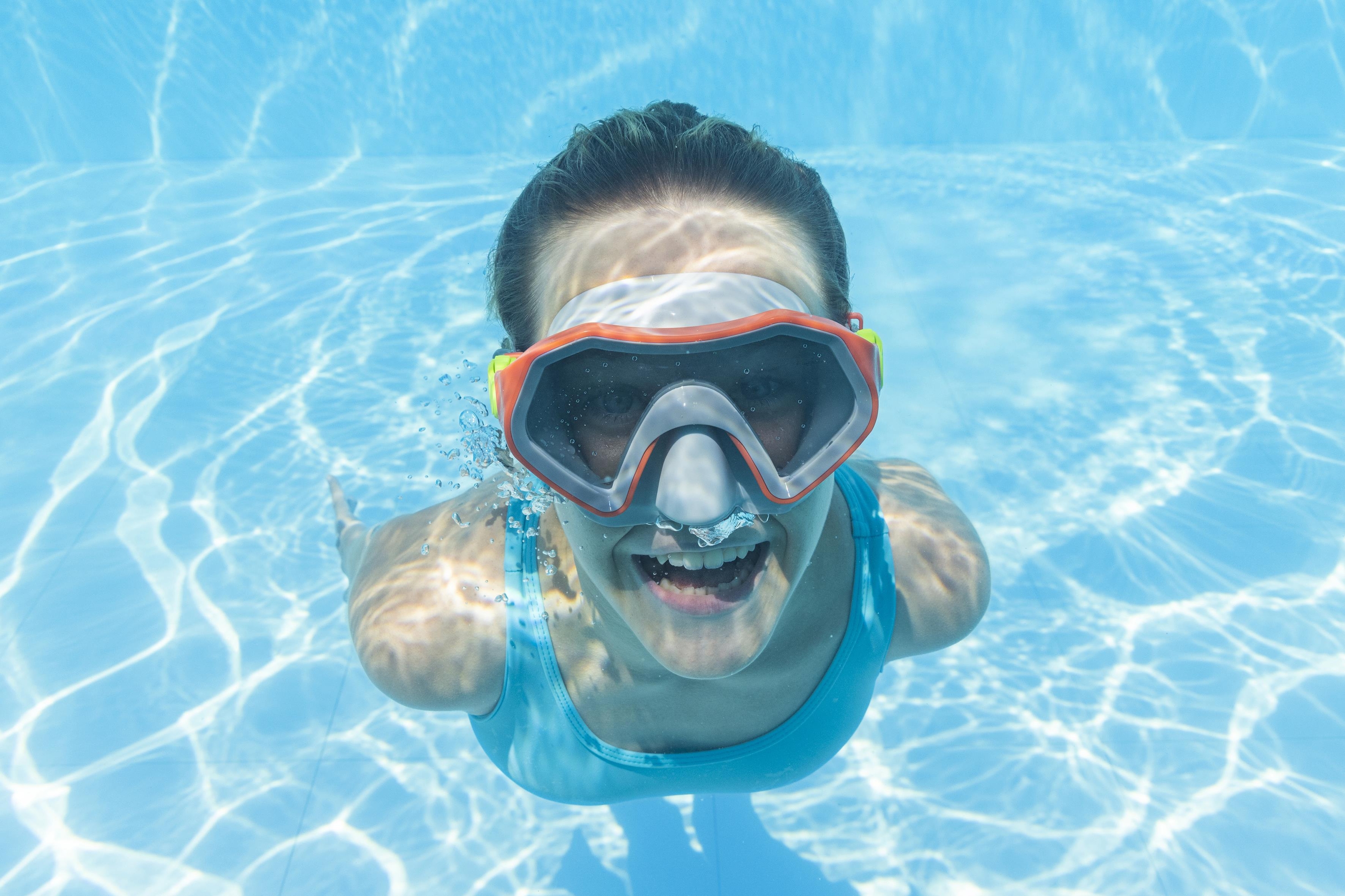 Crusader™ Tauchmaske ab 7 Jahren, Grau