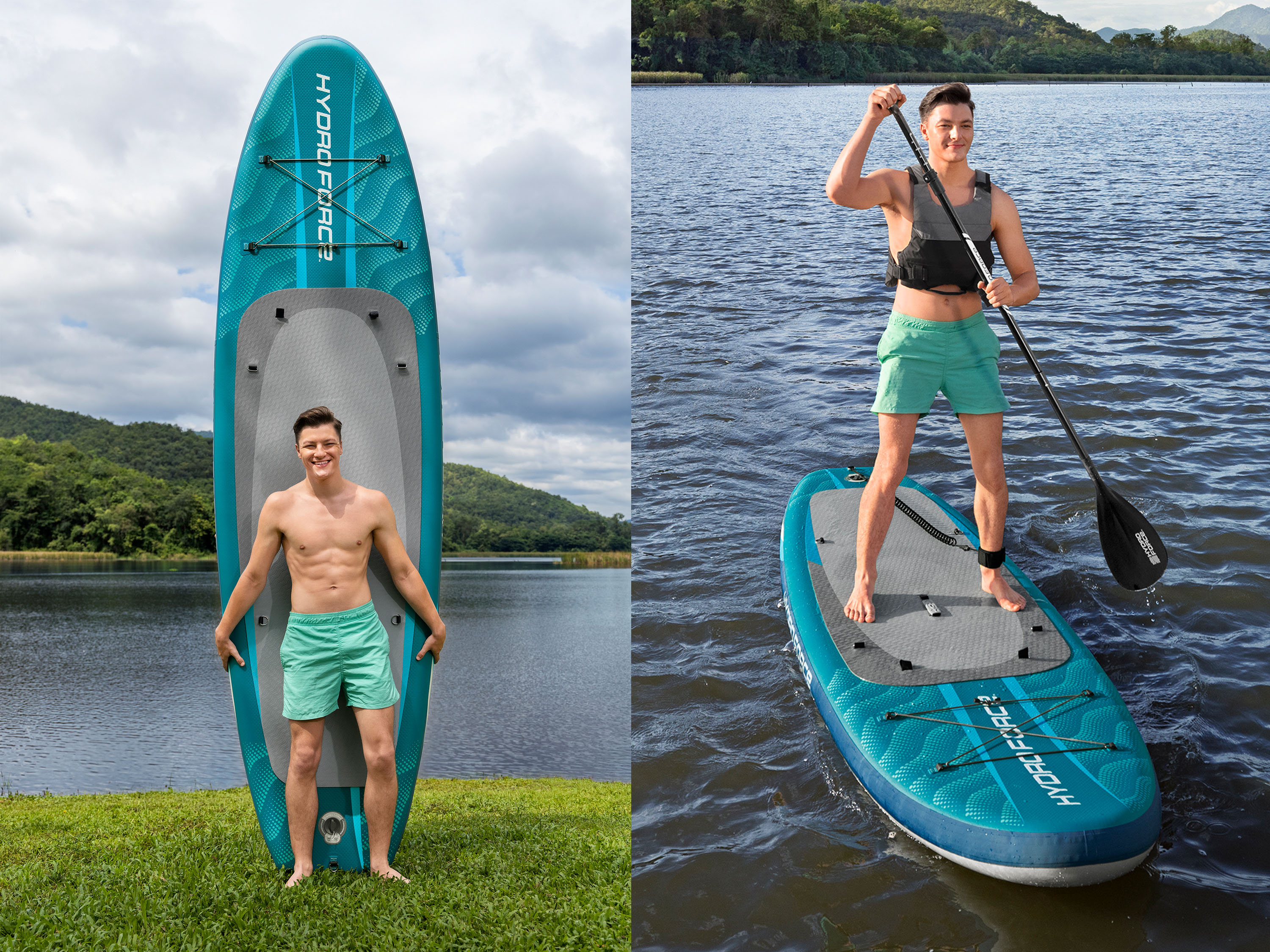 Hydro Force® SUP Allround Board-Set Aqua Drifter™ mit Sitz  335 x 91,5 x 15 cm