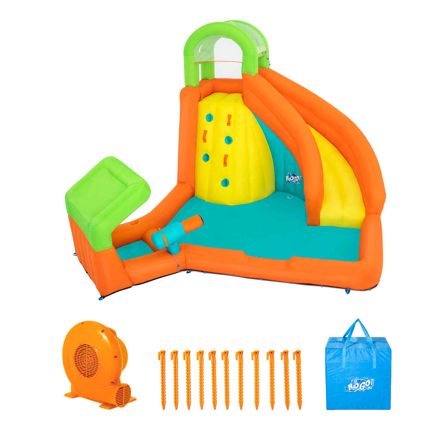 H2OGO!® Mega-Wasserpark mit Dauergebläse Canopy Cover™ 426 x 369 x 264 cm