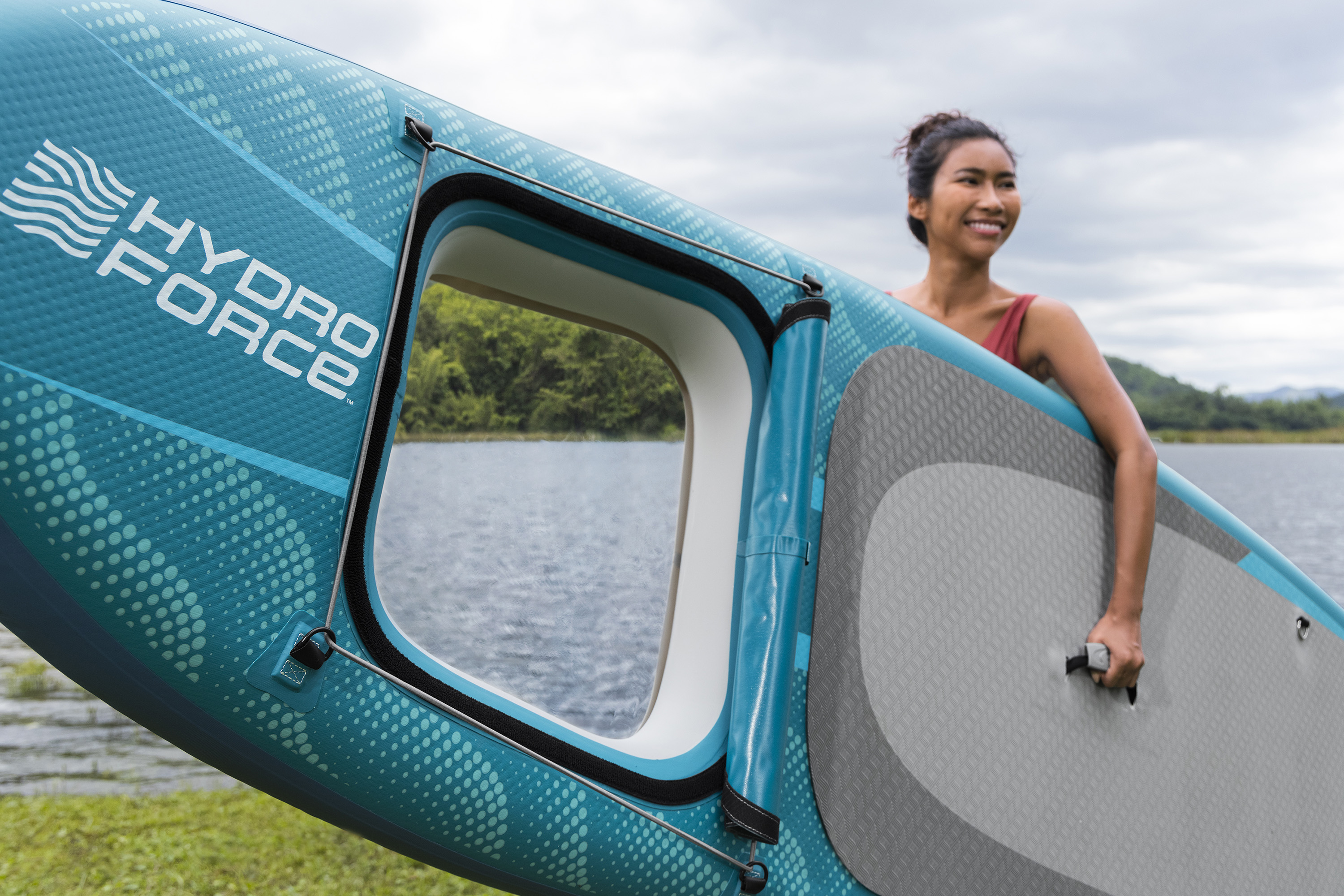 Hydro Force® SUP Freizeit Board Set Panorama mit Fenster 335 x 91,5 x 15 cm
