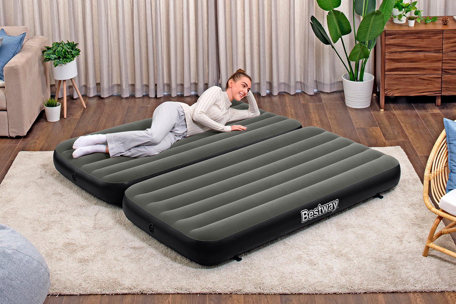 TriTech® 3-in-1-Luftbett Connect and Rest™ 188 x 99 x 25 cm TriTech® 3-in-1-Luftbett Connect and Rest™ 188 x 99 x 25 cm