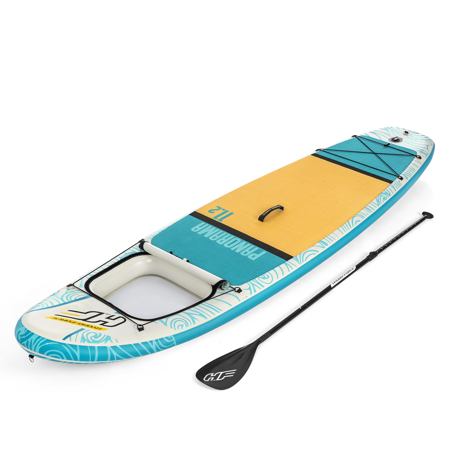 Hydro Force® SUP Touring Board Set Panorama mit Fenster 340 x 89 x 15 cm