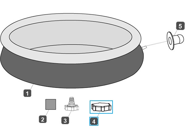 Bestway® Spare Part Drain valve cap (white) for various Fast Set™ and Steel Pro™ UV Careful™ pools Bestway® Spare Part Drain valve cap (white) for various Fast Set™ and Steel Pro™ UV Careful™ pools