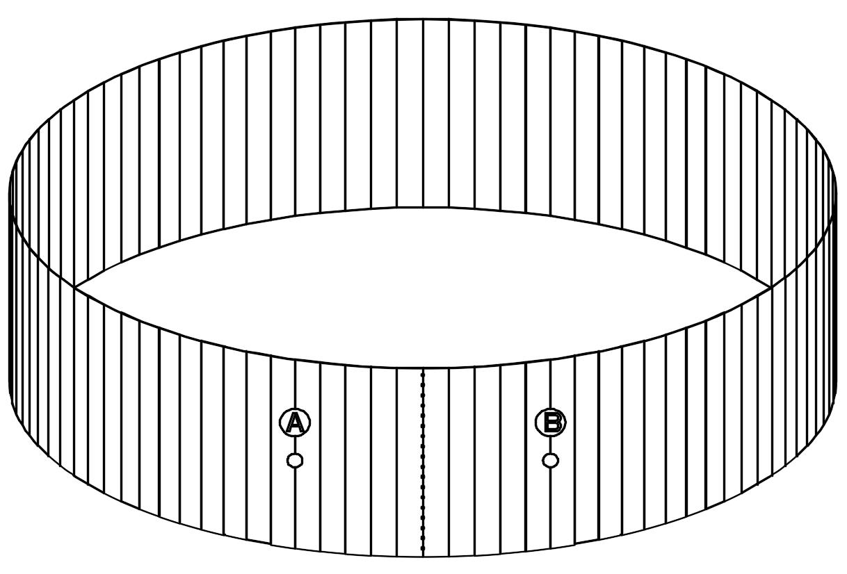 Bestway® Spare Part Steel wall frame (grey) for Hydrium™ steel wall pool Ø 300 x 120 cm, round