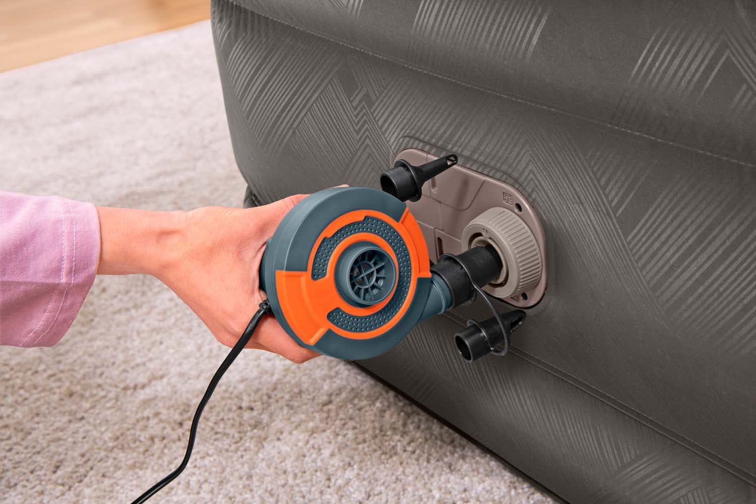 Fortech™ Single-Luftbett mit integrierter Elektropumpe 191 x 97 x 46 cm