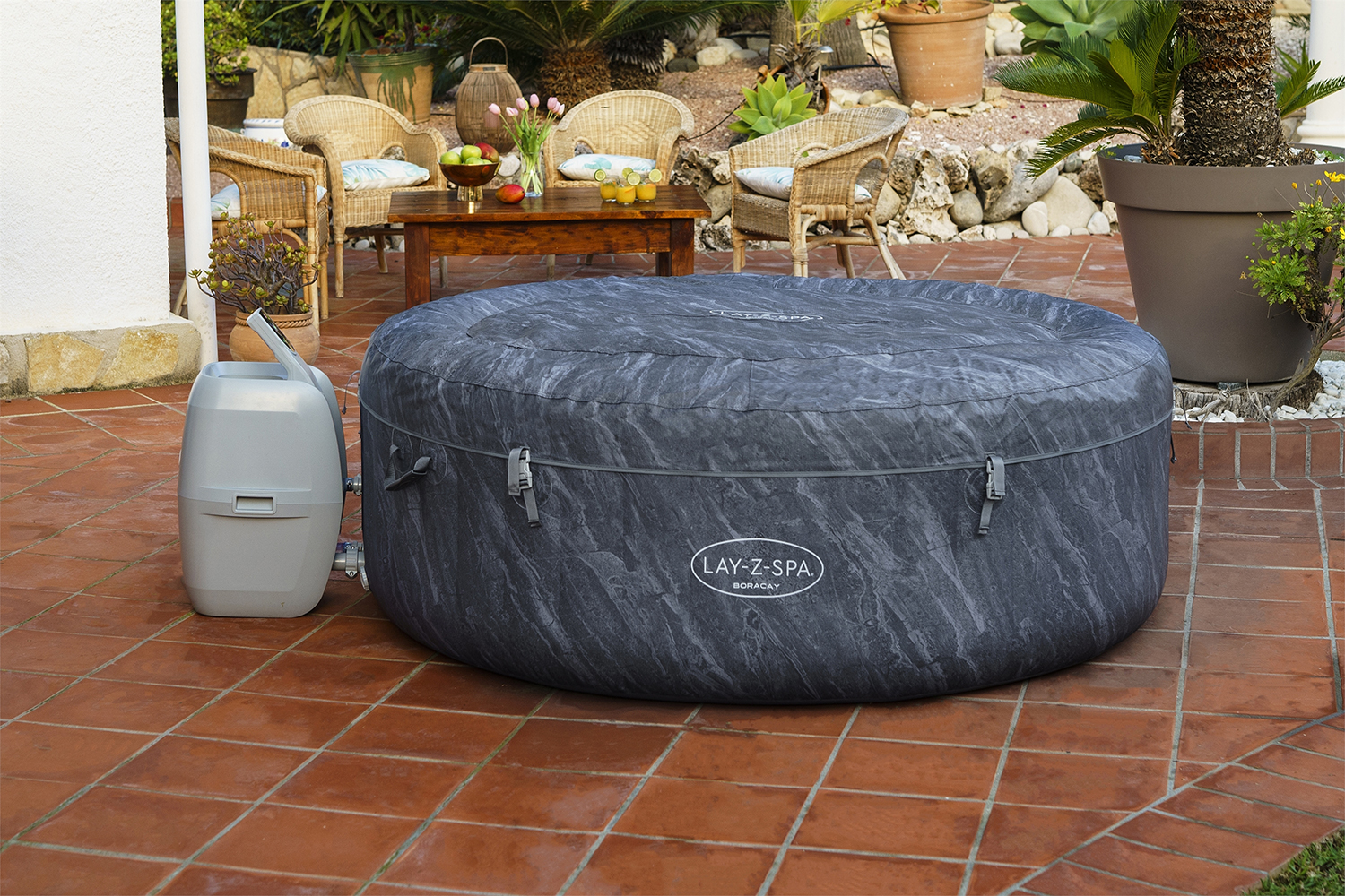 LAY-Z-SPA® WLAN-Whirlpool Boracay AirJet™ Ø 180 x 66 cm, rund