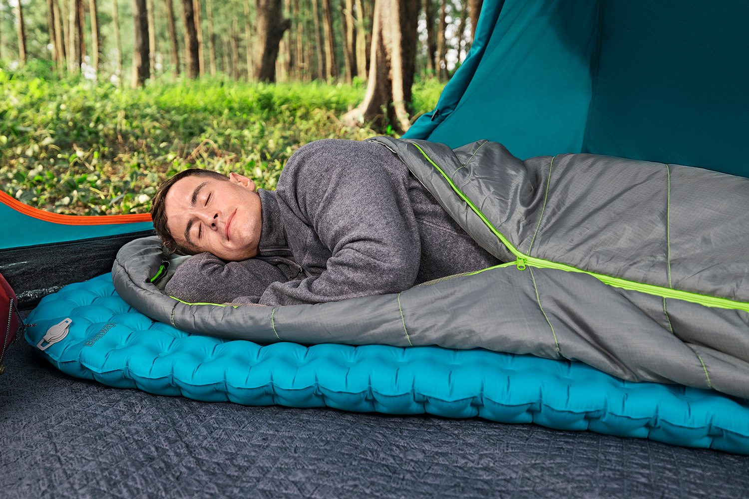 Aufblasbare Single-Isomatte AlpineLite™ für Mumienschlafsäcke 183 x 51 x 7,5 cm