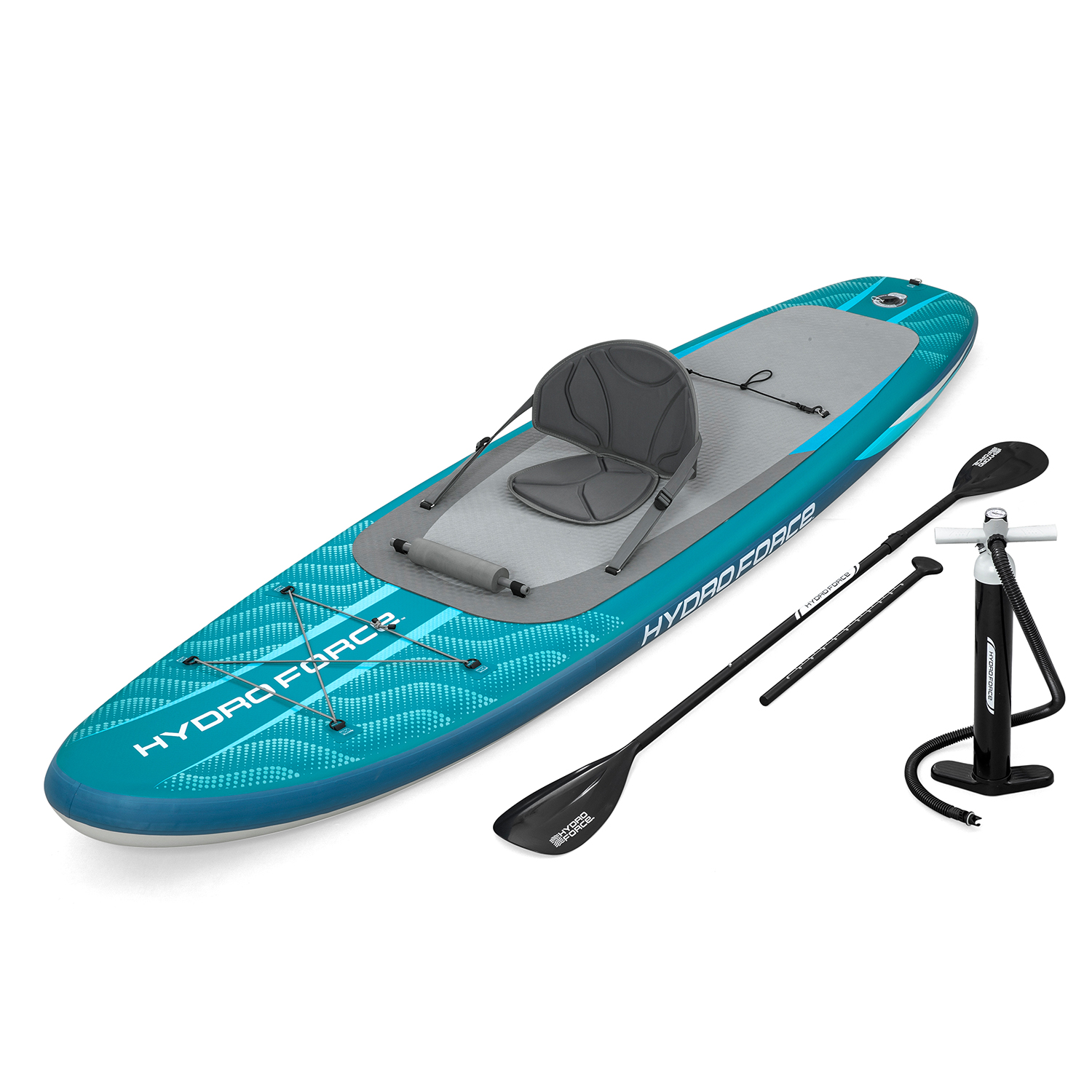 Hydro Force® SUP Allround Board-Set Aqua Drifter™ mit Sitz  335 x 91,5 x 15 cm