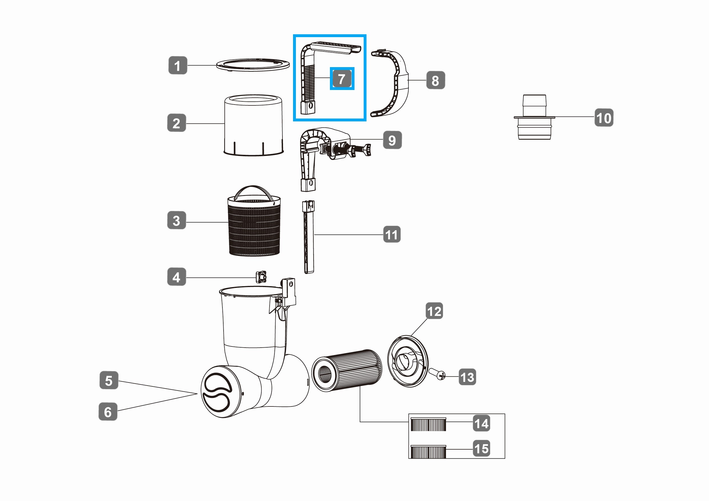 Bestway® Spare Part Fast set centerpiece hook for Flowclear™ Skimatic™ filter units (58462, 58469) Bestway® Spare Part Fast set centerpiece hook for Flowclear™ Skimatic™ filter units (58462, 58469)